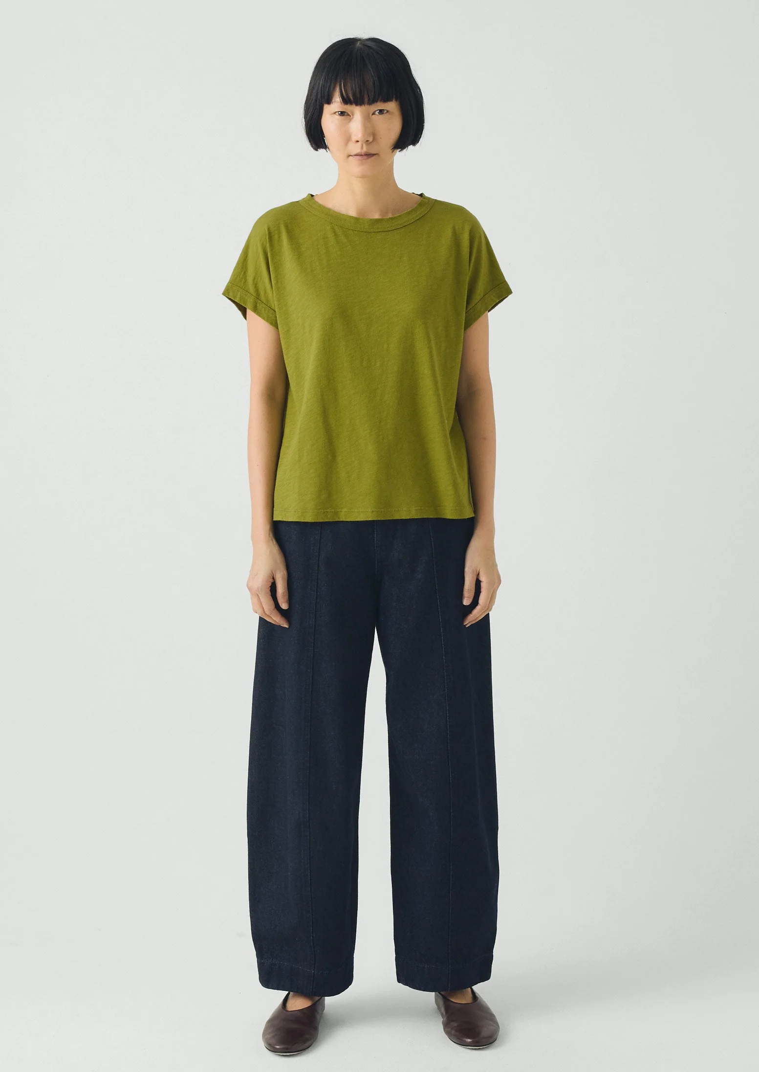 Alda Cotton Easy Tee | Olive - Image 4