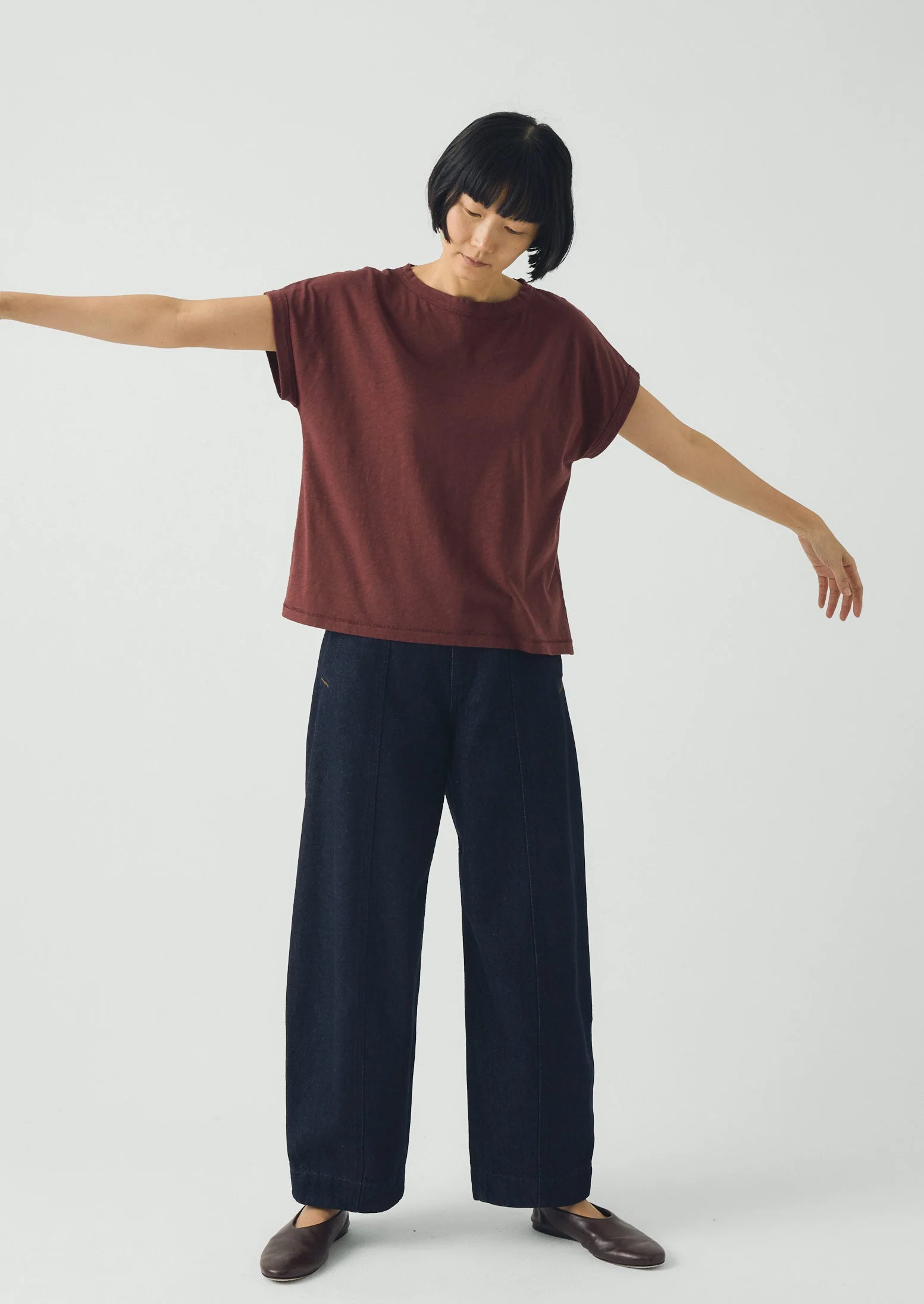 Alda Cotton Easy Tee | Radicchio - Image 2