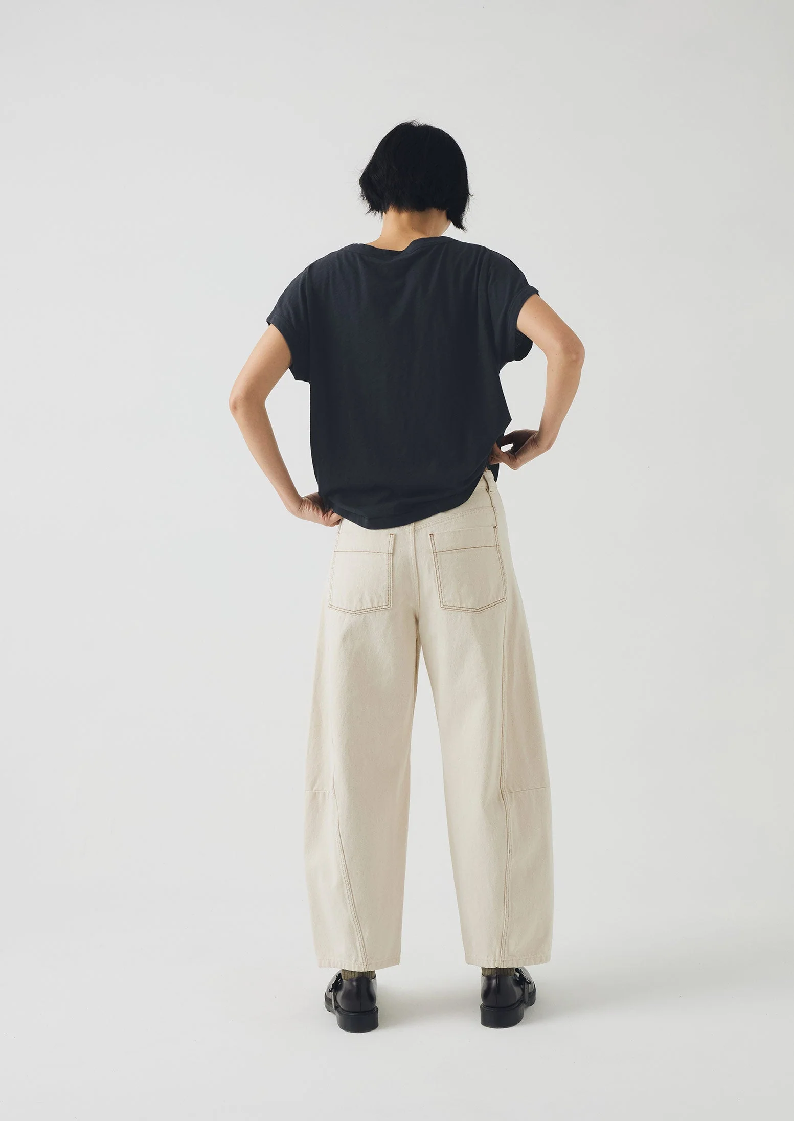 Alda Cotton Easy Tee | Coal - Image 4