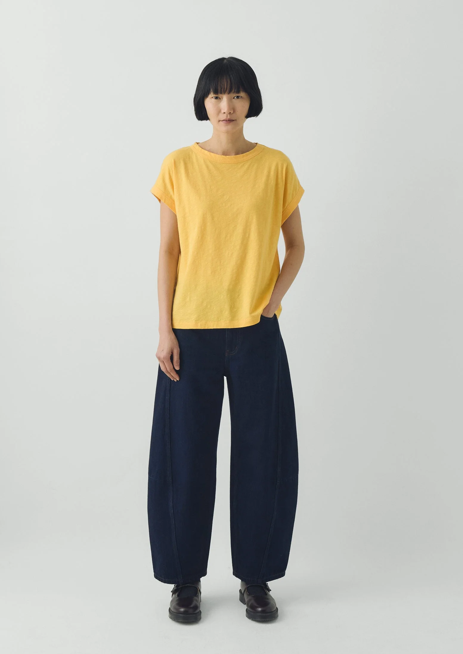 Alda Cotton Easy Tee | Papaya - Image 3
