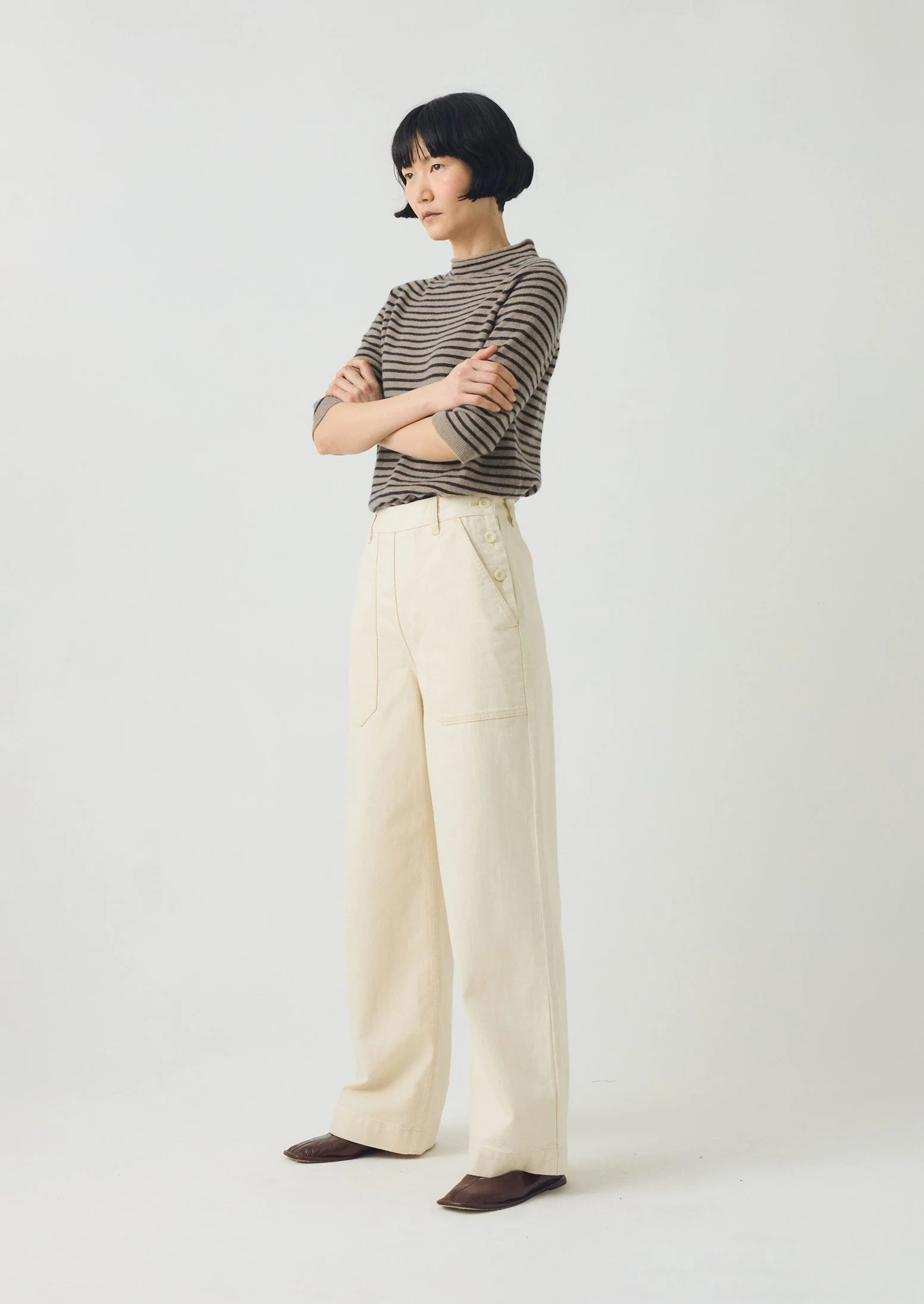 Annie Denim Full Length Jeans | Ecru - Image 3