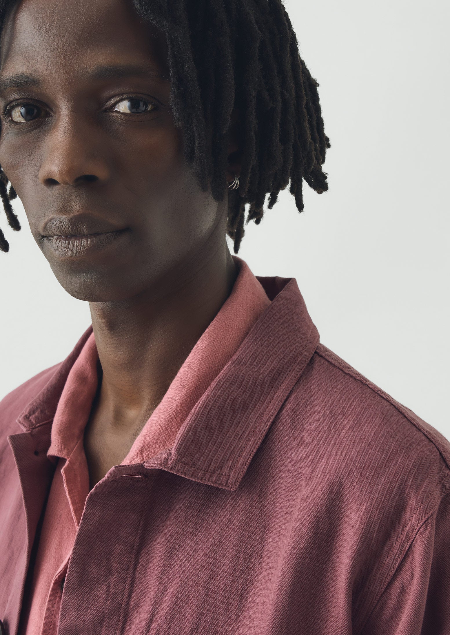 Arlo Garment Dyed Herringbone Jacket | Mauve - Image 5