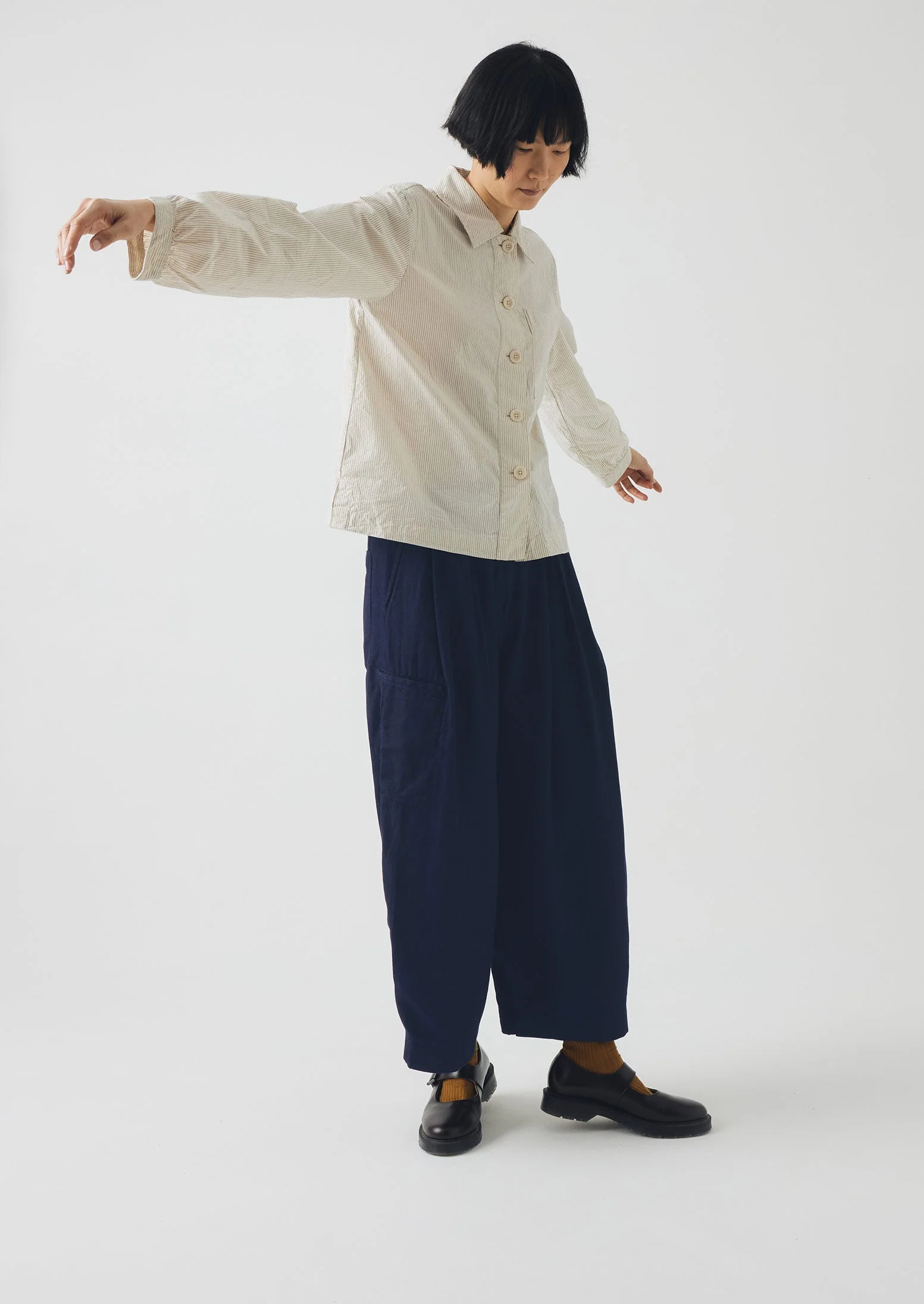 Baya Patch Pocket Stripe Cotton Shirt | Sunwashed Blue - Image 5
