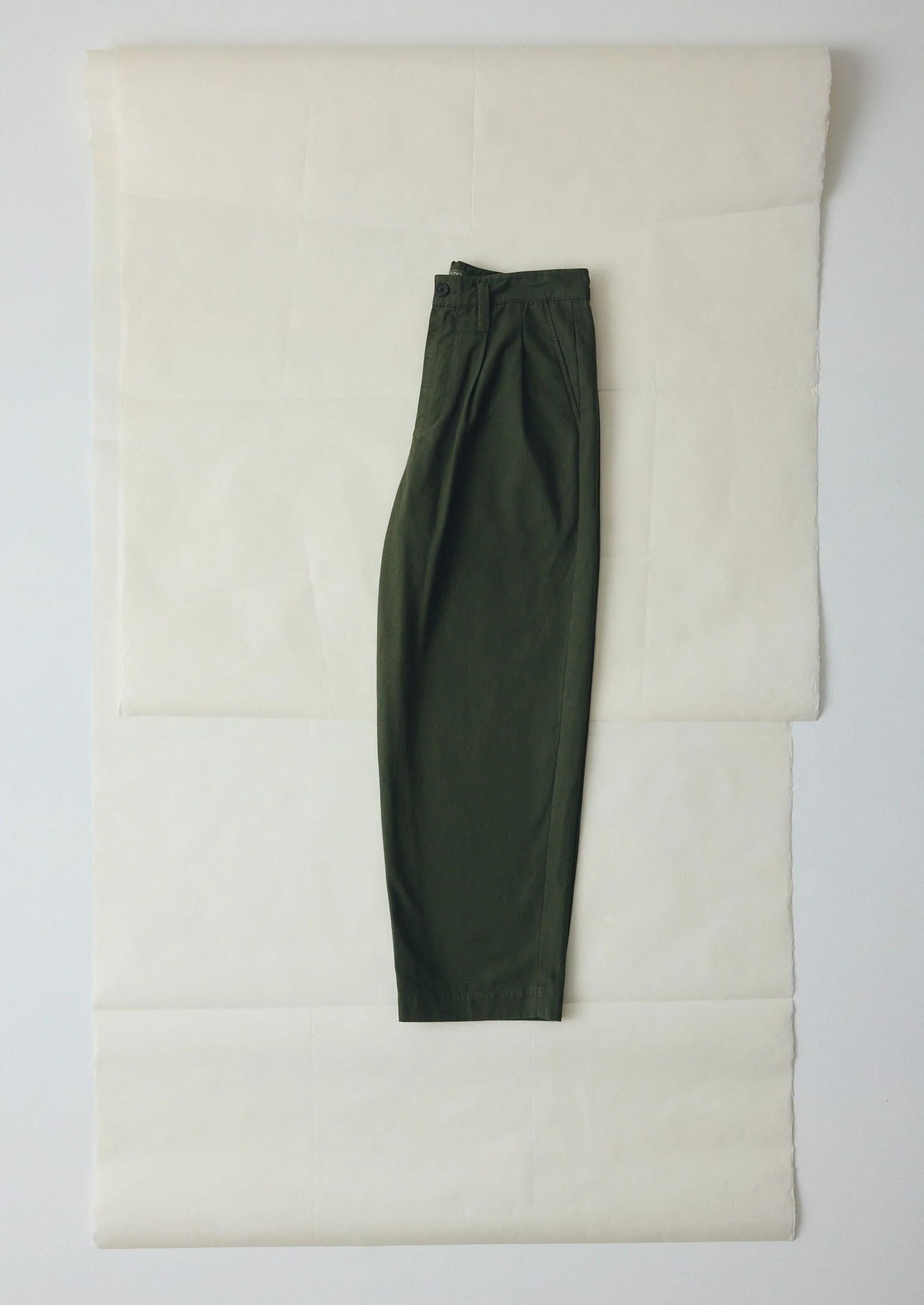Bill Cotton Canvas Wide Leg Trousers | Kale - Image 6