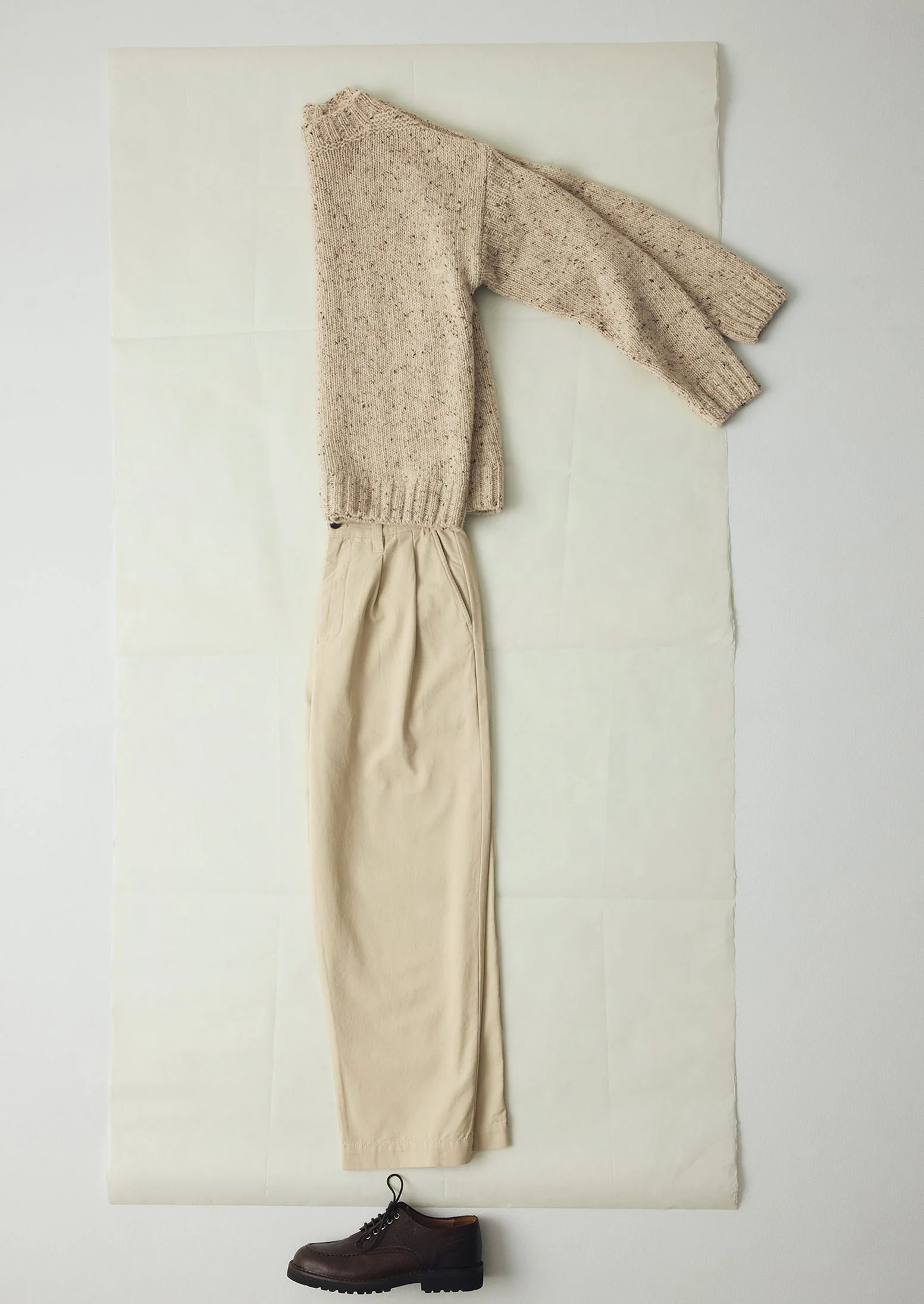 Bill Cotton Canvas Wide Leg Trousers | Stone - Image 5