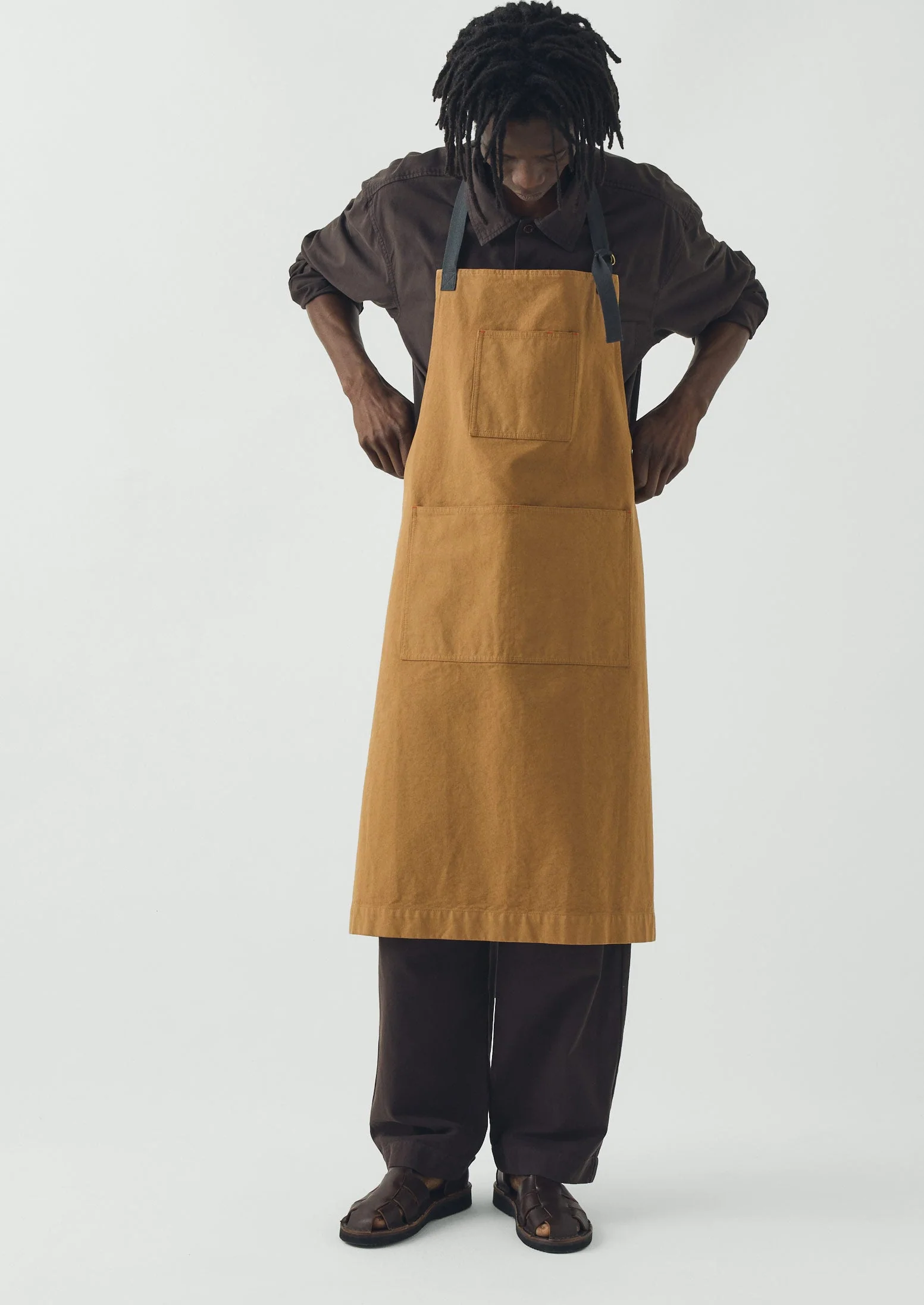 Cotton Canvas Project Apron | Brown Ochre - Image 6
