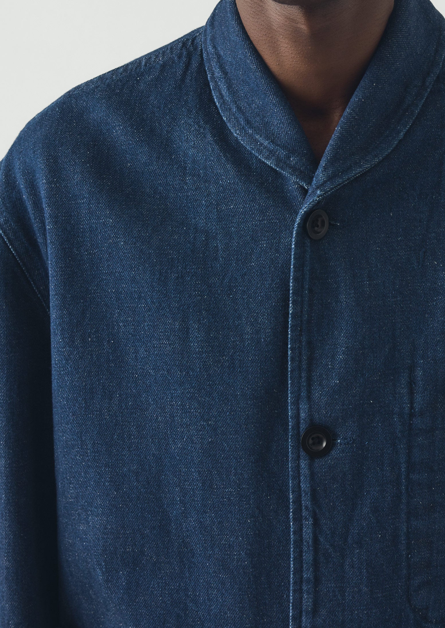 Cotton Linen Denim Jacket | Indigo - Image 5