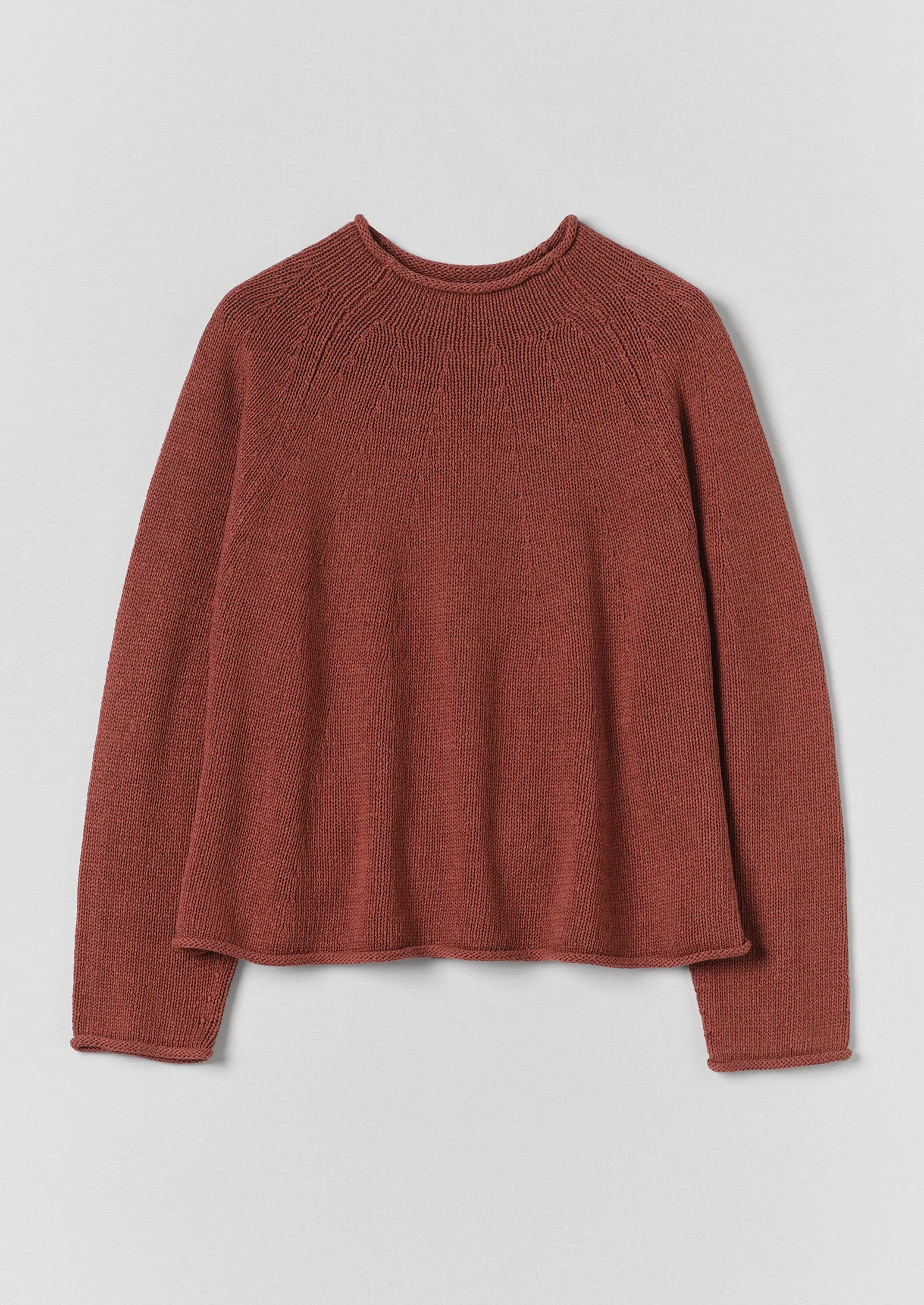 Cotton Linen Easy Sweater | Red Pitaya