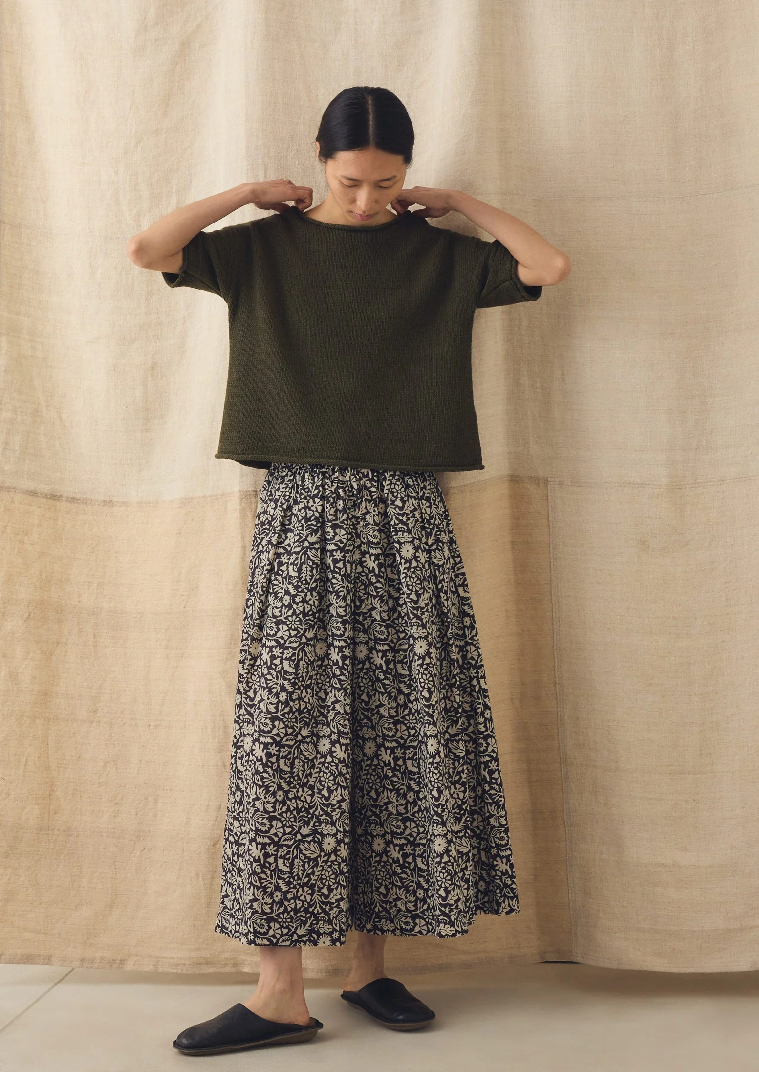 Cotton Linen Knitted Tee | Montella - Image 2