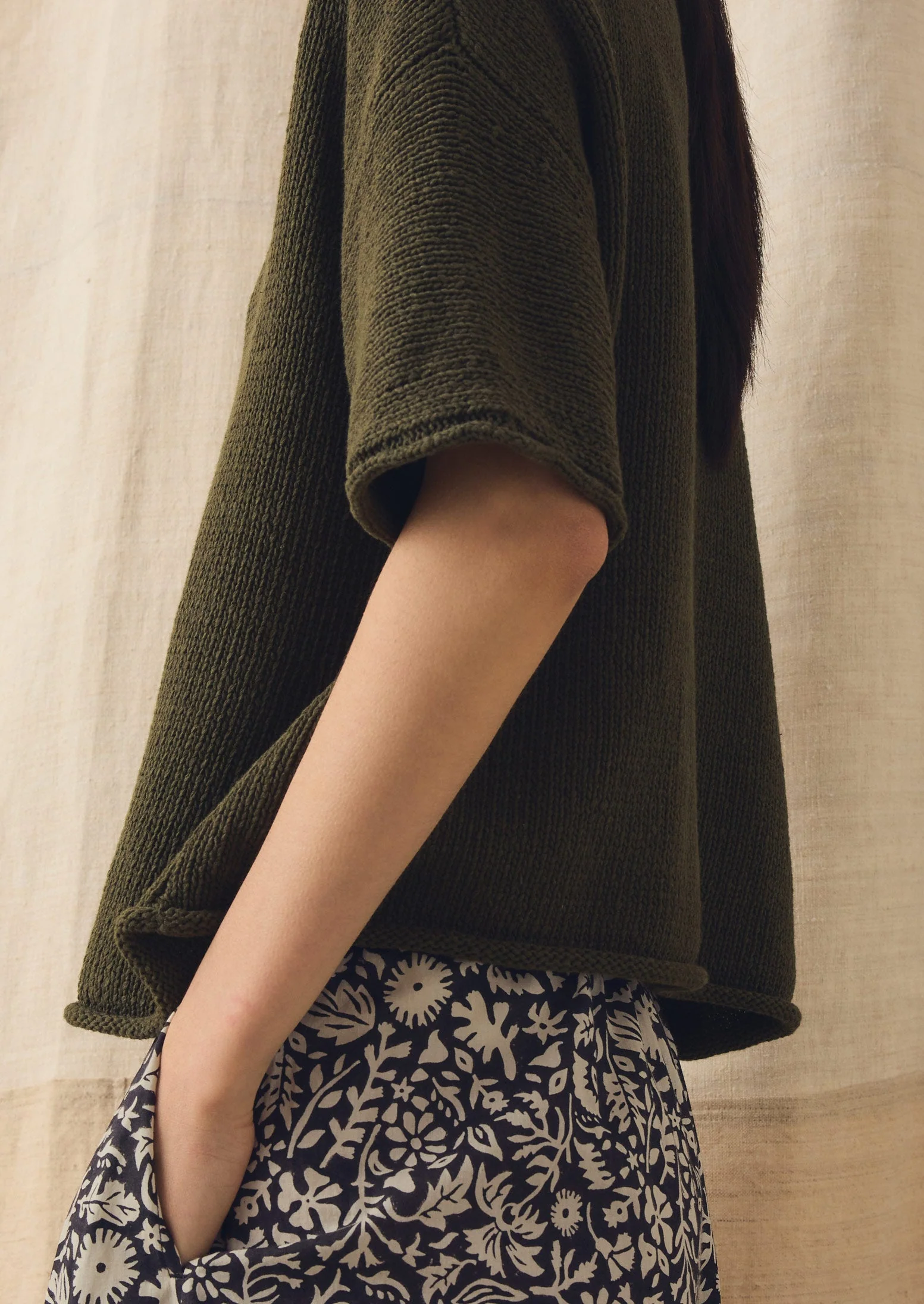 Cotton Linen Knitted Tee | Montella - Image 4