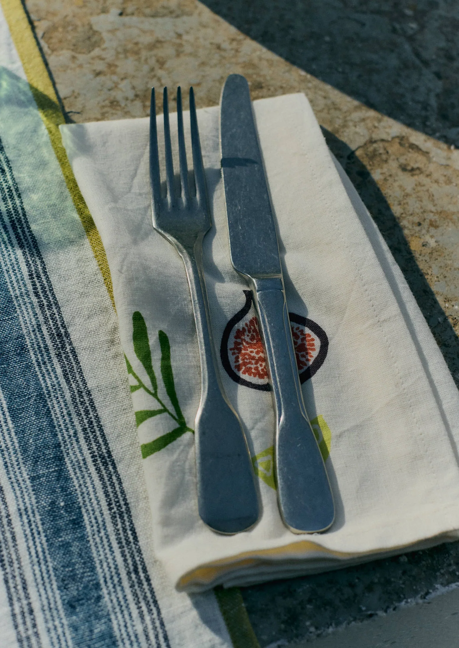 Cotton Linen Napkin | Fig - Image 2