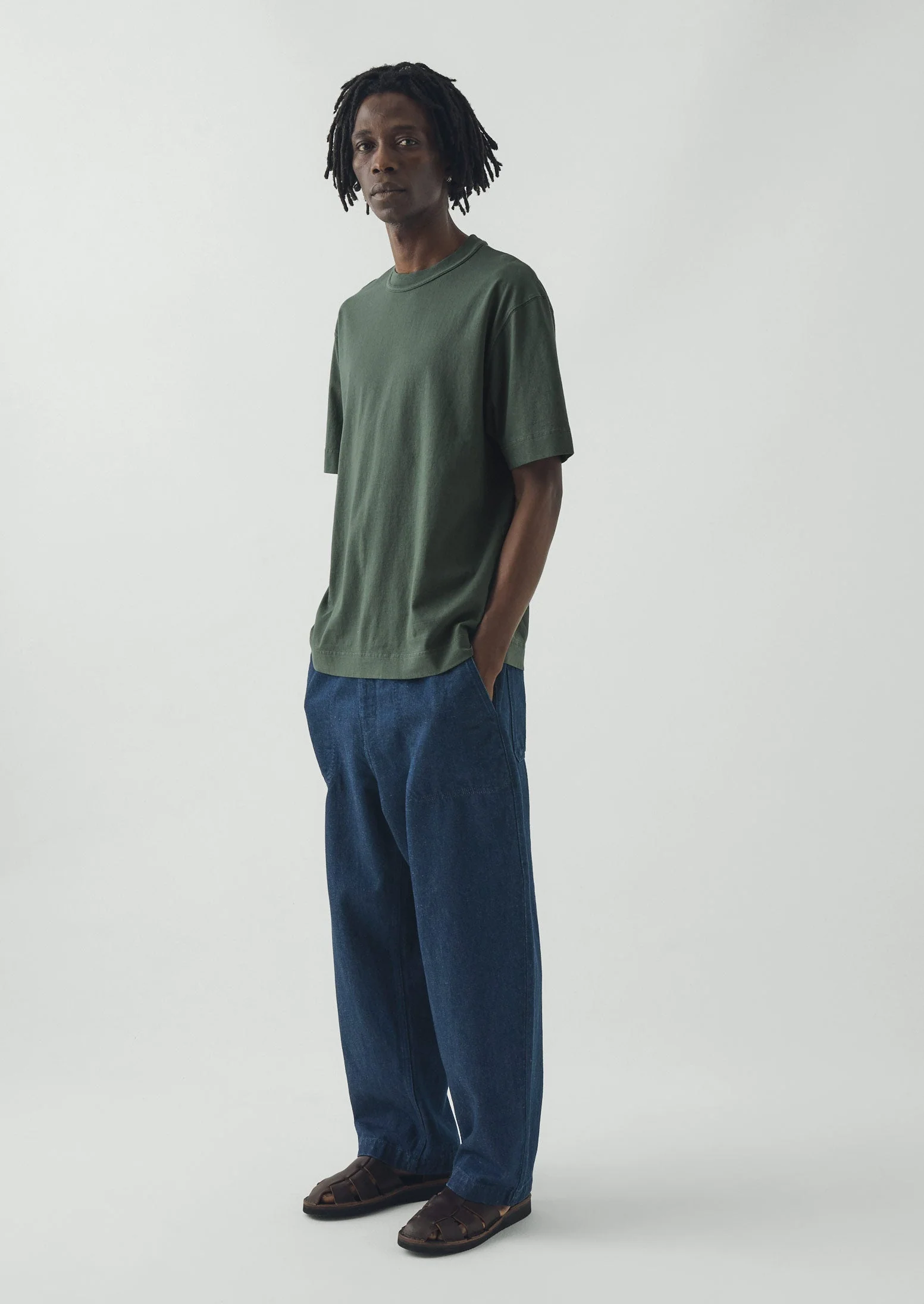 Cotton Relaxed Tee | Croft Green - Image 3