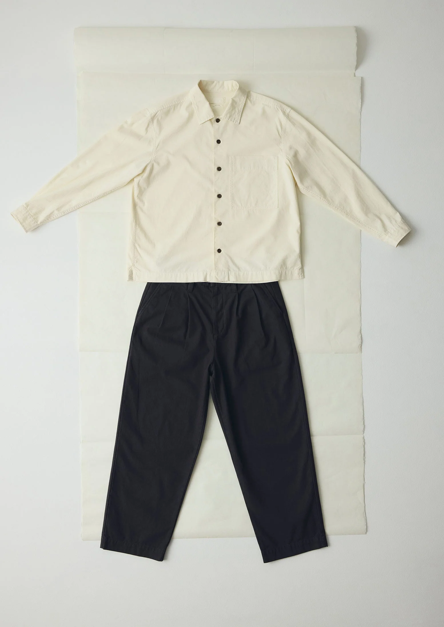 Elis Garment Dyed Oxford Shirt | Ecru - Image 5