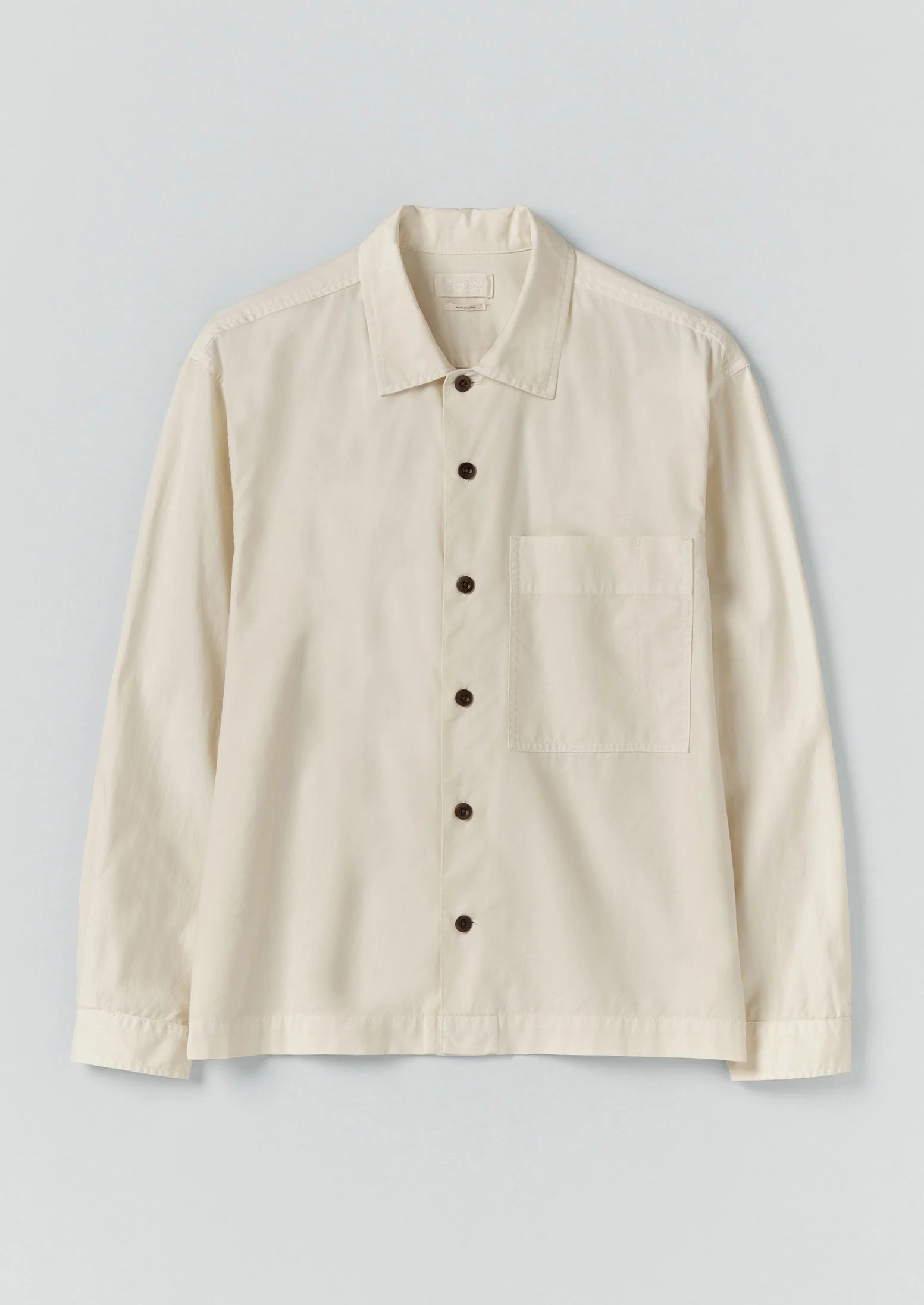 Elis Garment Dyed Oxford Shirt | Ecru - Image 6
