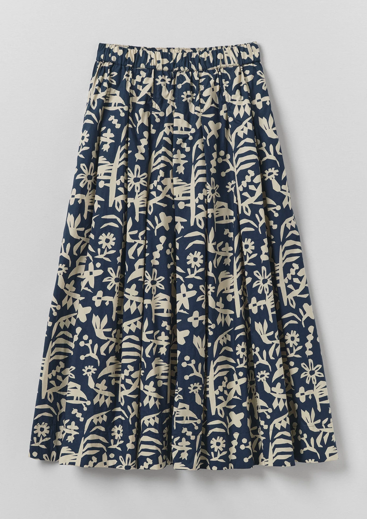 Emma Carlow Cut Out Print Cotton Skirt | Indigo Blue