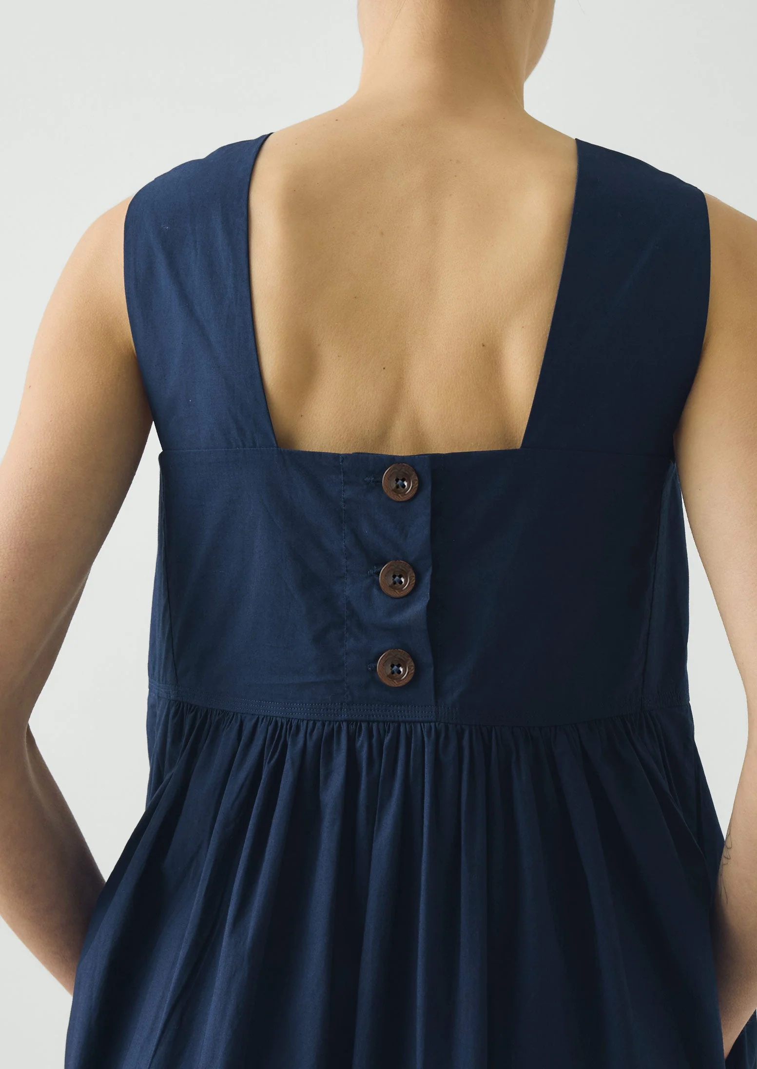 Emma Carlow Tree of Life Print Poplin Dress | Indigo Blue - Image 5