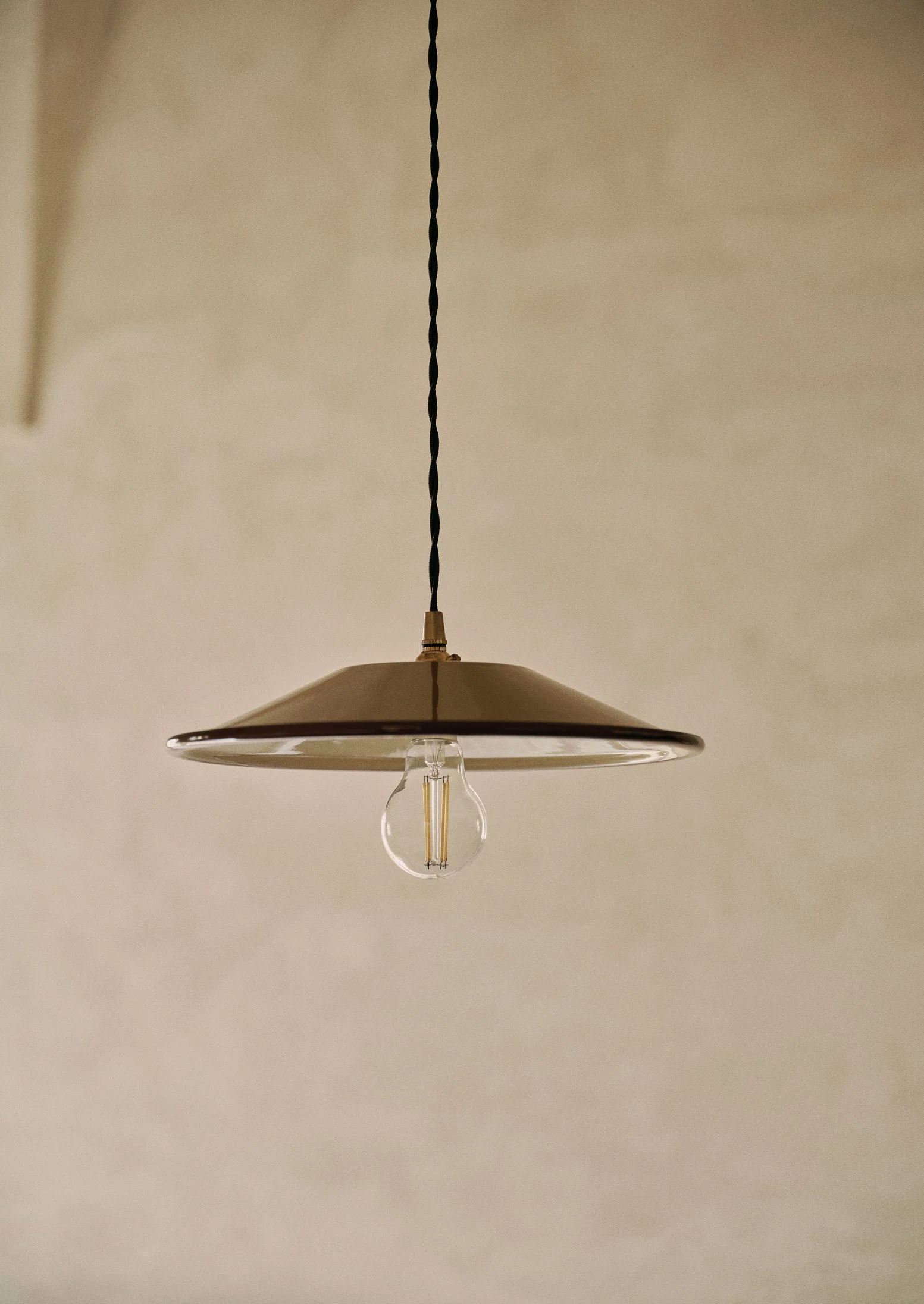 Enamel Pendant Lamp Shade | Mole/Cumin - Image 3