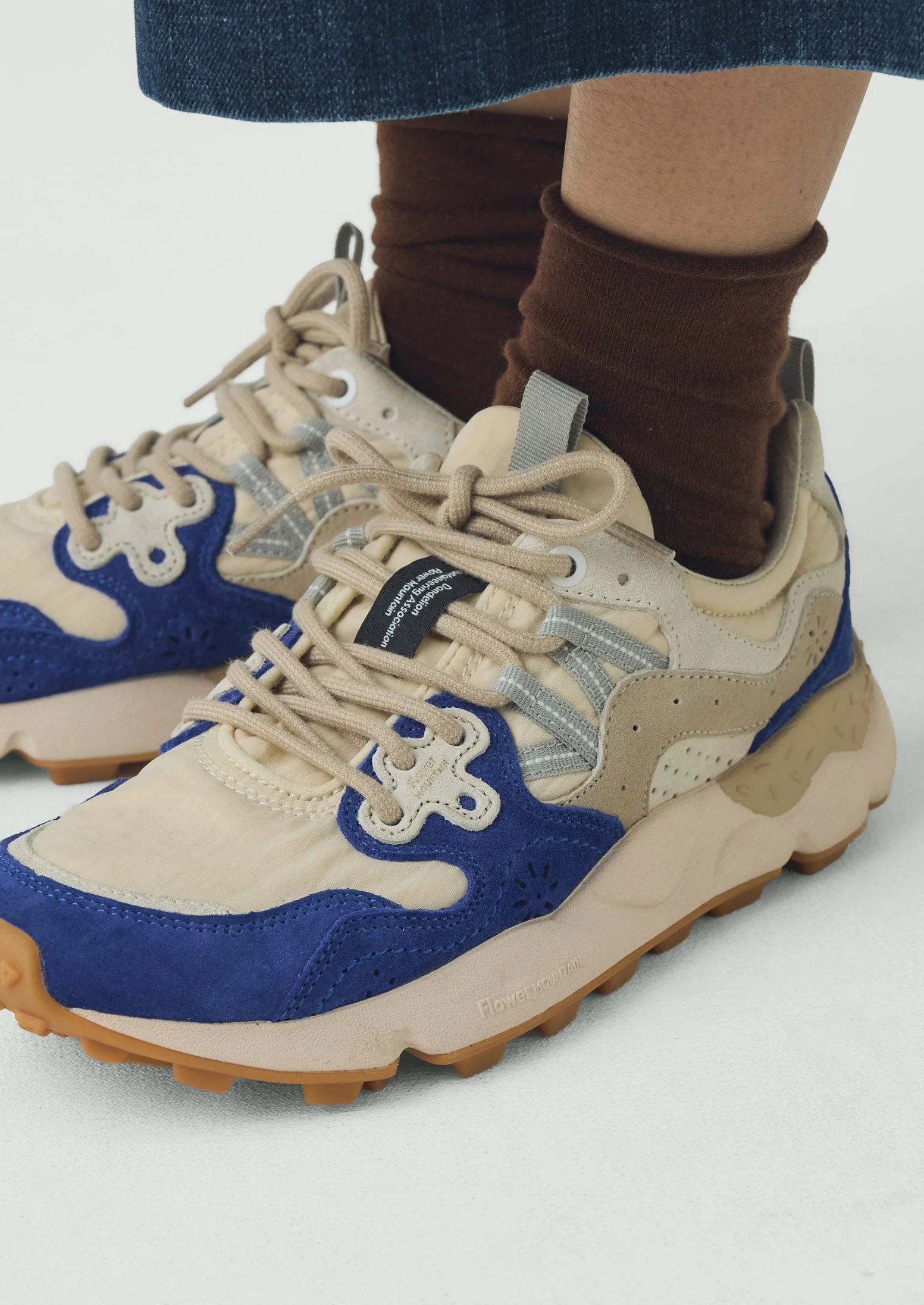 Flower Mountain Yamano Kaiso Trainers | Chalk/Hydrangea Blue - Image 3