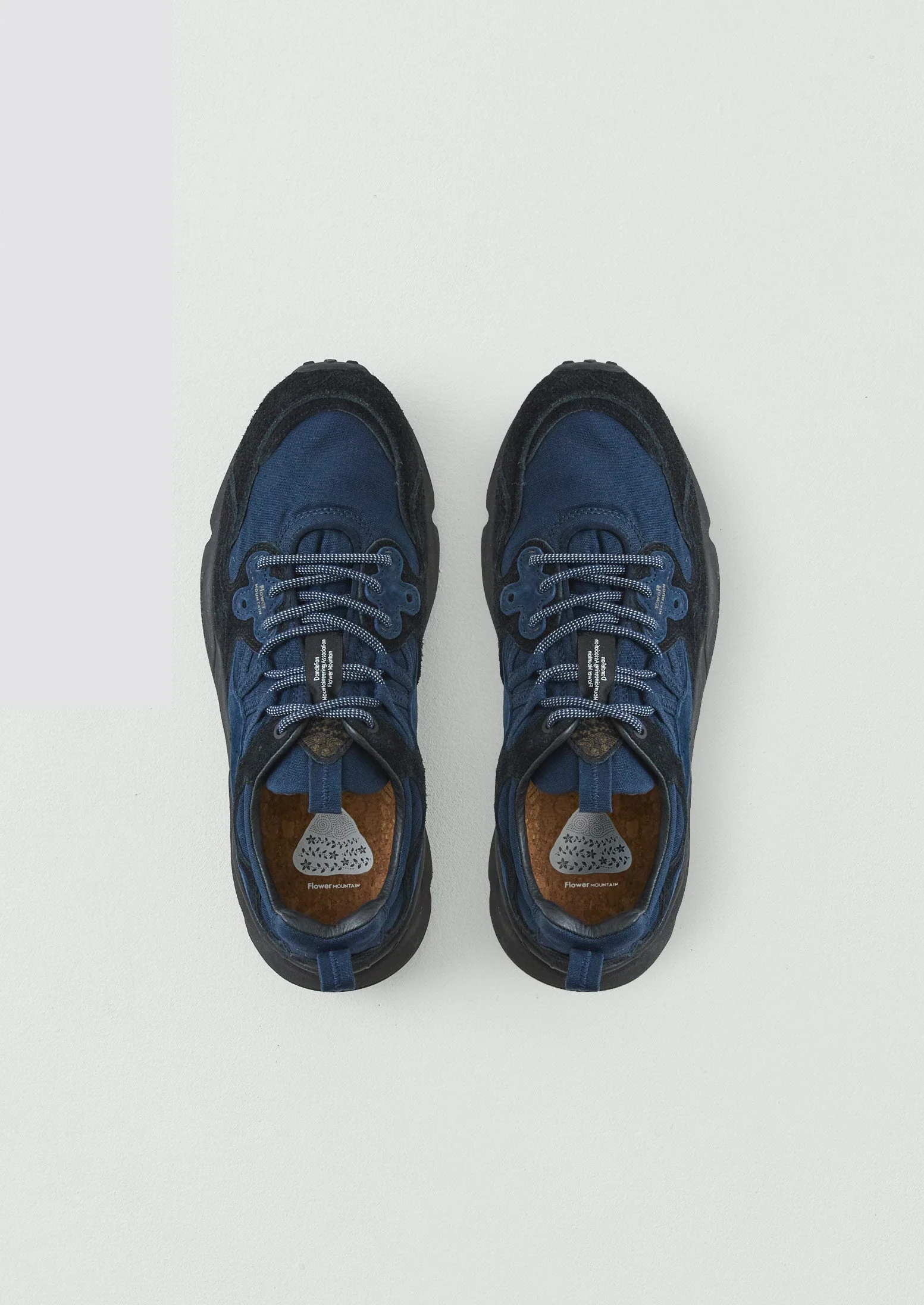 Flower Mountain Yamano Kaiso Panelled Trainers | Indigo - Image 3