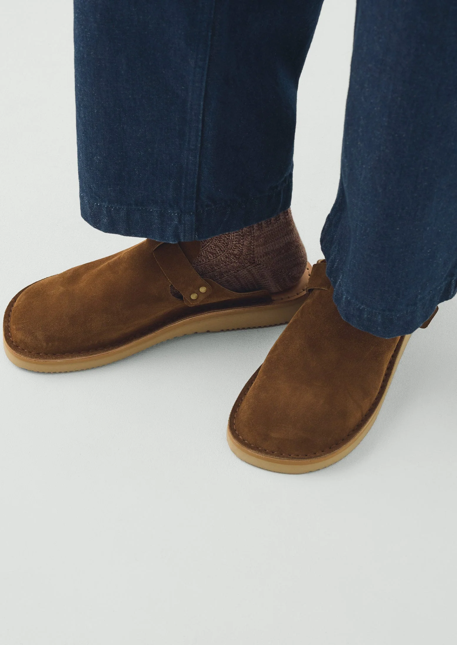 Fracap Suede Mules | Tabacco - Image 2
