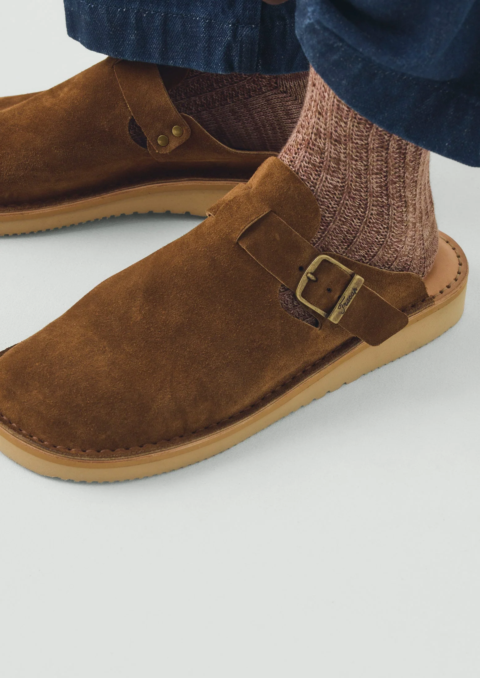 Fracap Suede Mules | Tabacco - Image 6