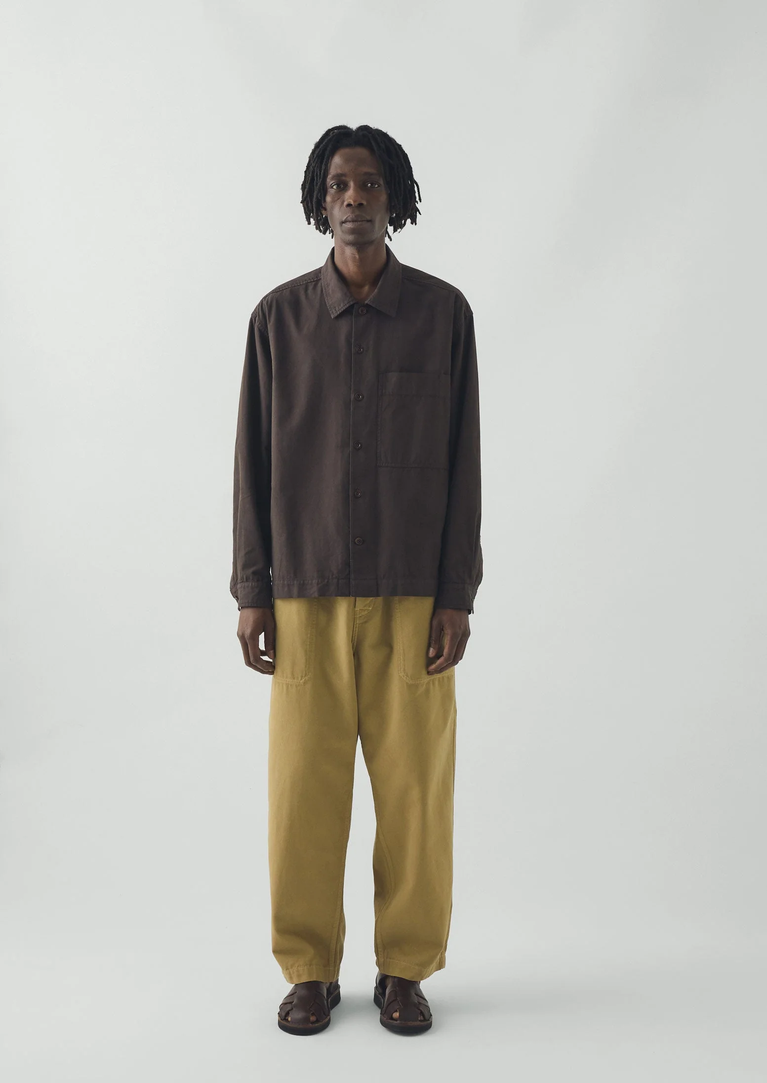Gabriel Cotton Canvas Trousers | Birch - Image 4