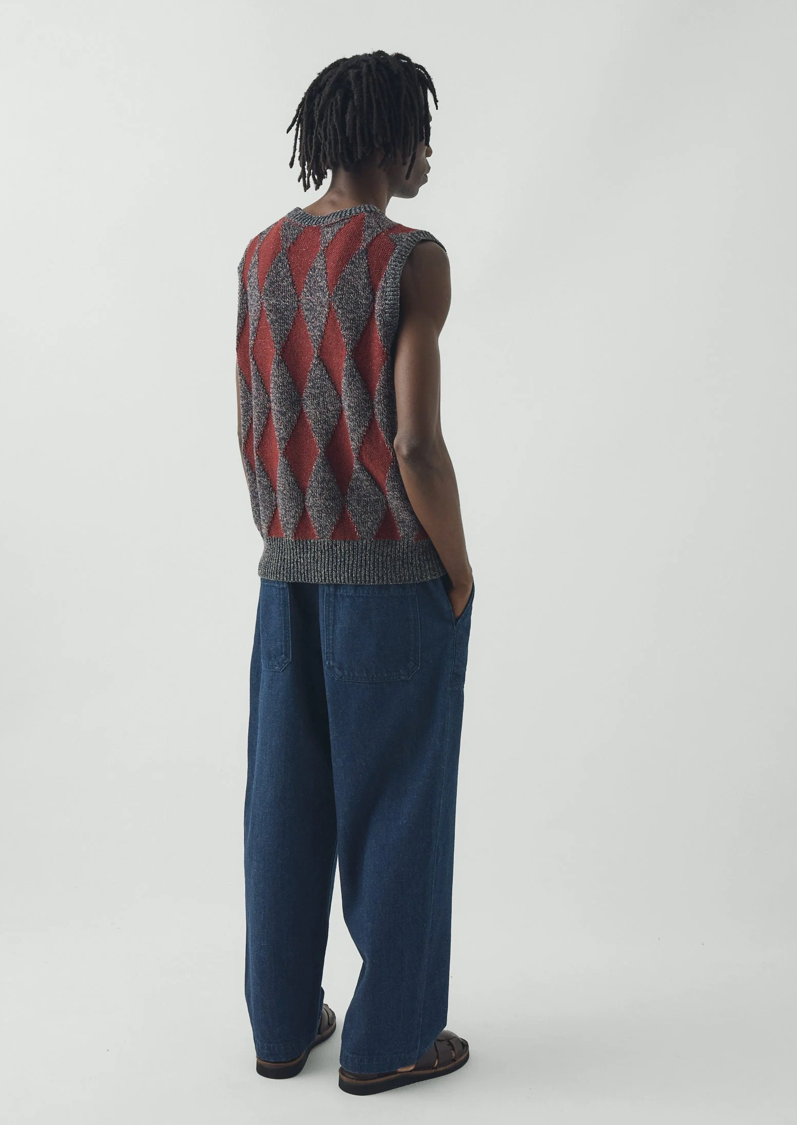 Gabriel Cotton Linen Denim Trousers | Indigo - Image 4