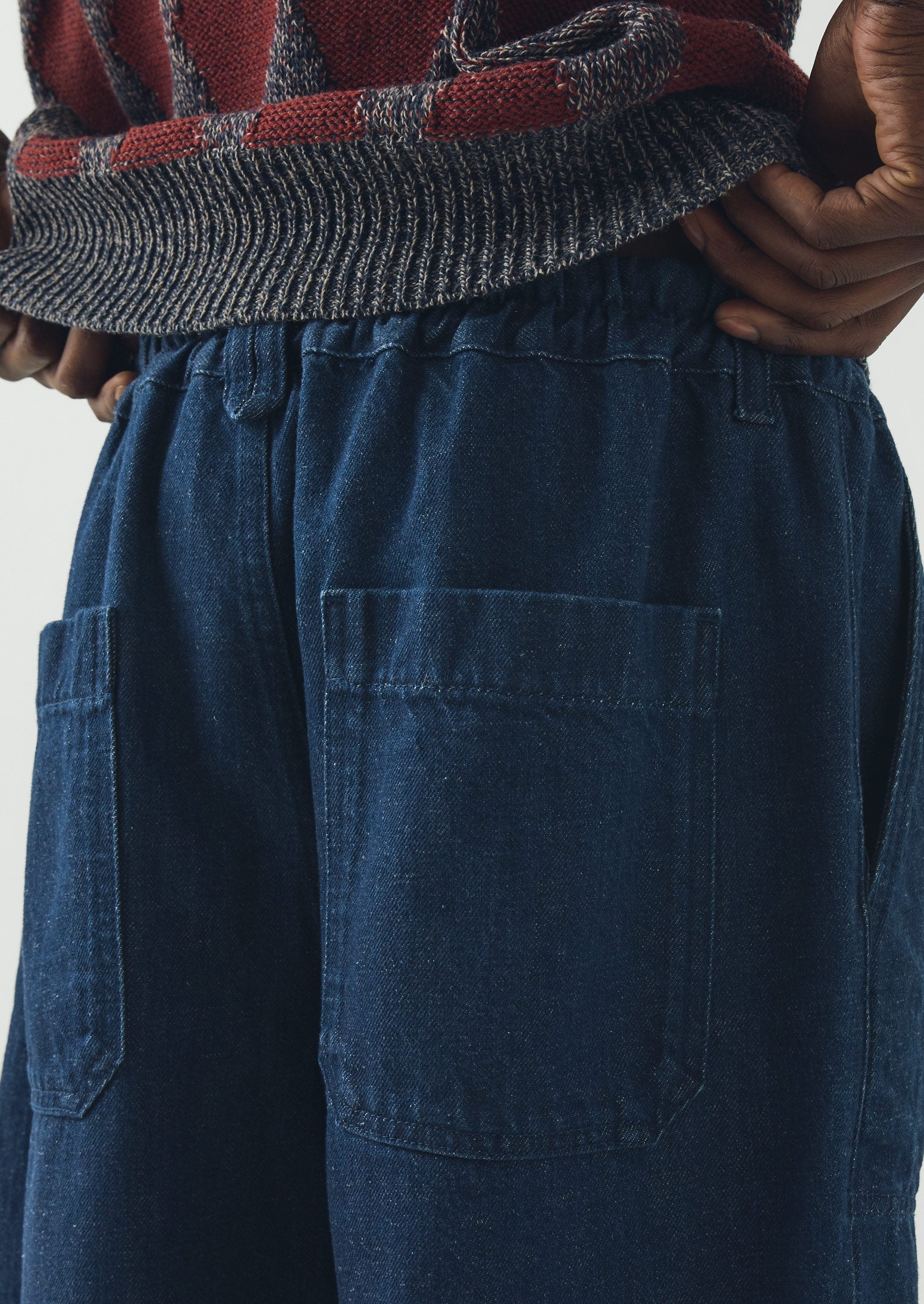 Gabriel Cotton Linen Denim Trousers | Indigo - Image 7