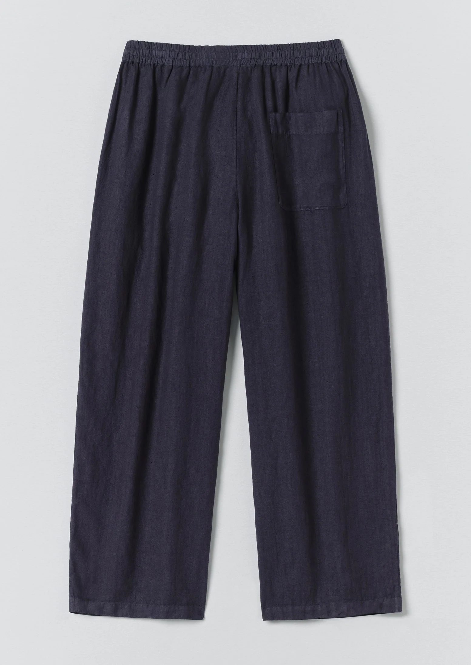 Garment Dyed Linen Drawstring Trousers | Blueberry - Image 10