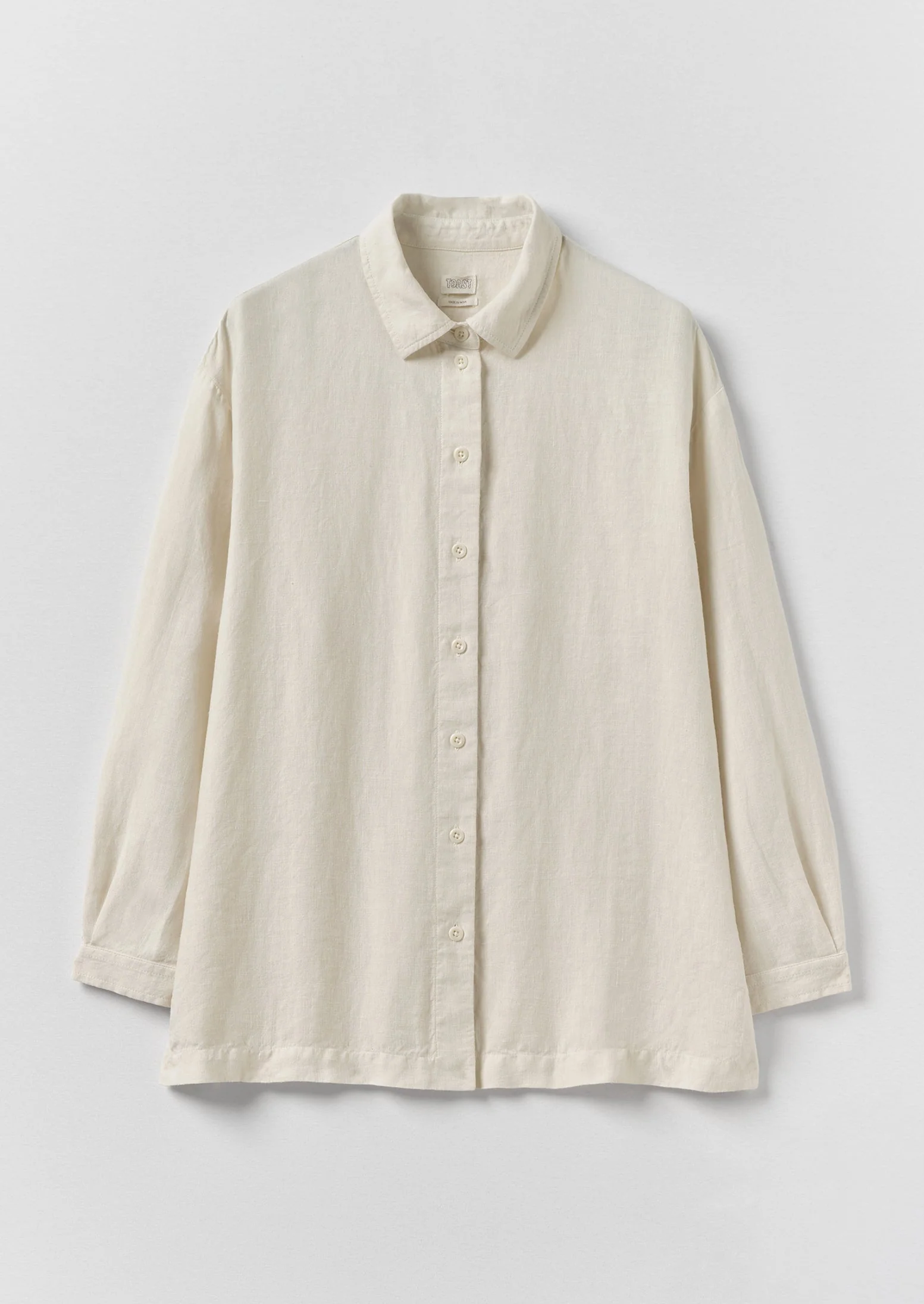 Garment Dyed Linen Easy Shirt | Oat