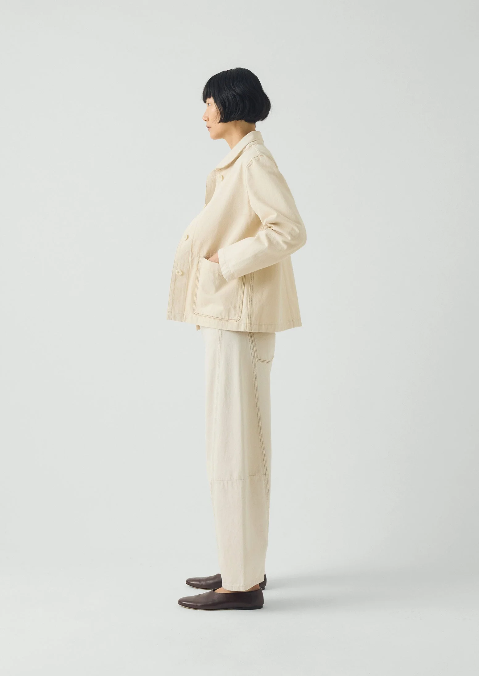 Hal Ecru Denim Workwear Jacket | Ecru - Image 5