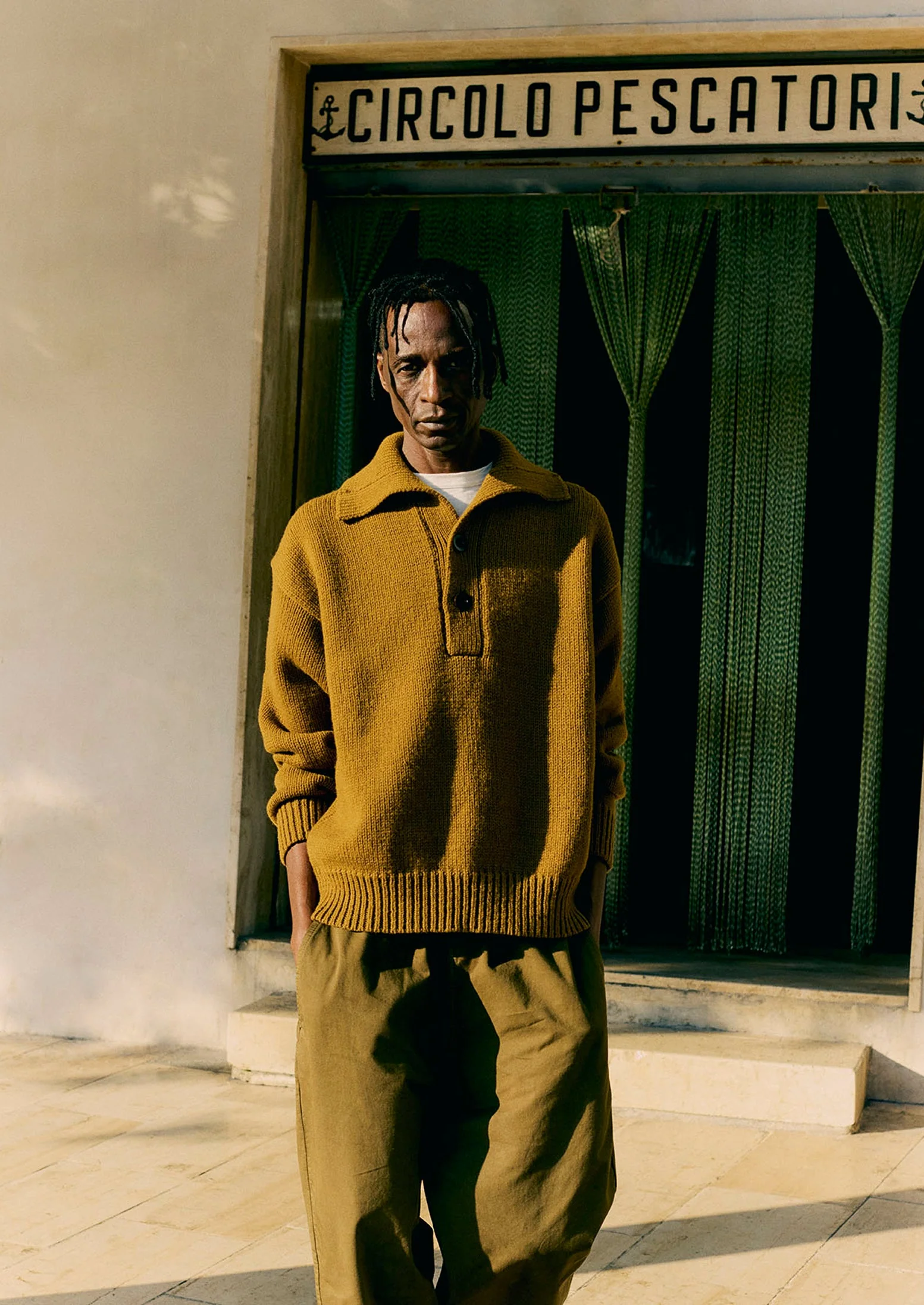 Half Placket Wool Pullover | Acorn - Image 2