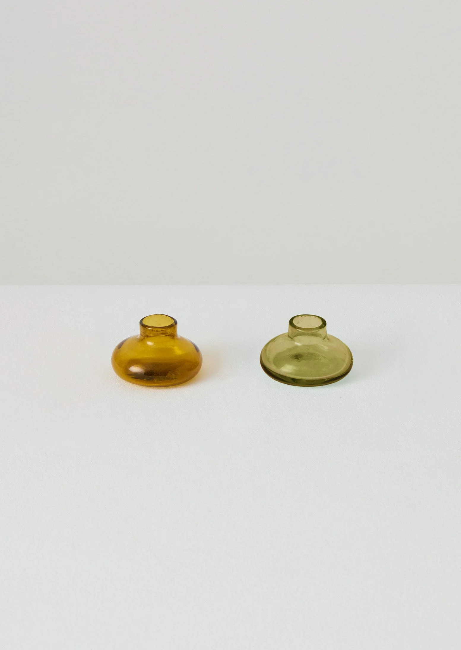Hand Blown Glass Candle Holder | Olive - Image 3