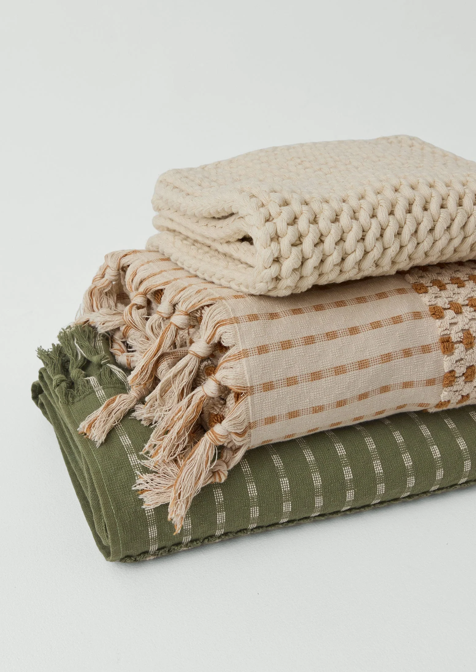 Hand Knitted Cotton Bath Mat | Ecru - Image 3