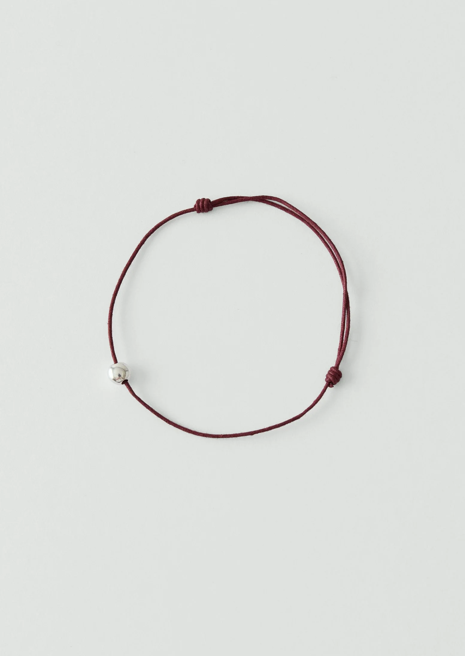Helena Rohner Large Silver Bead String Bracelet | Plum/Silver
