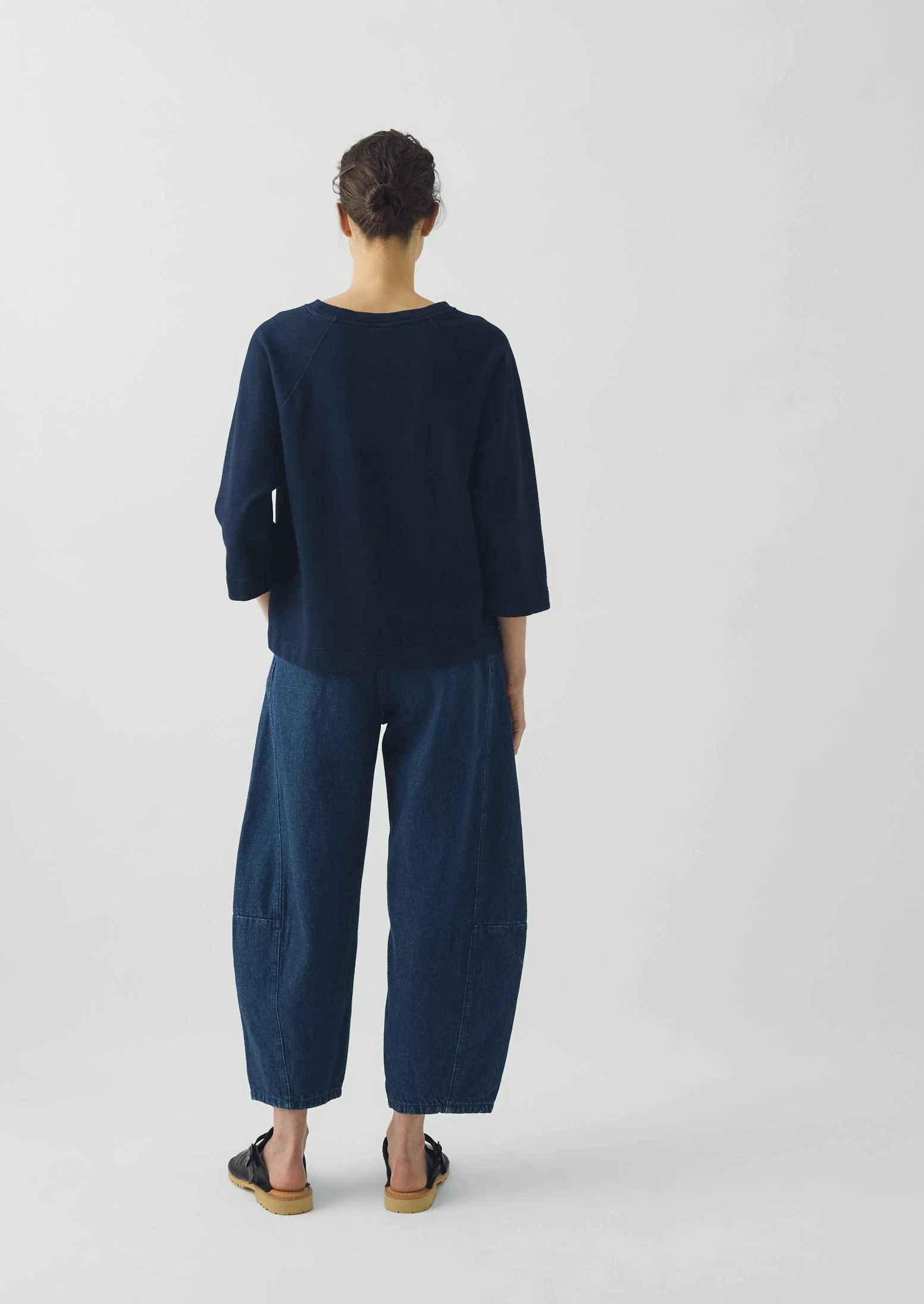 Loopback Cotton Jersey Sweater | Indigo - Image 6