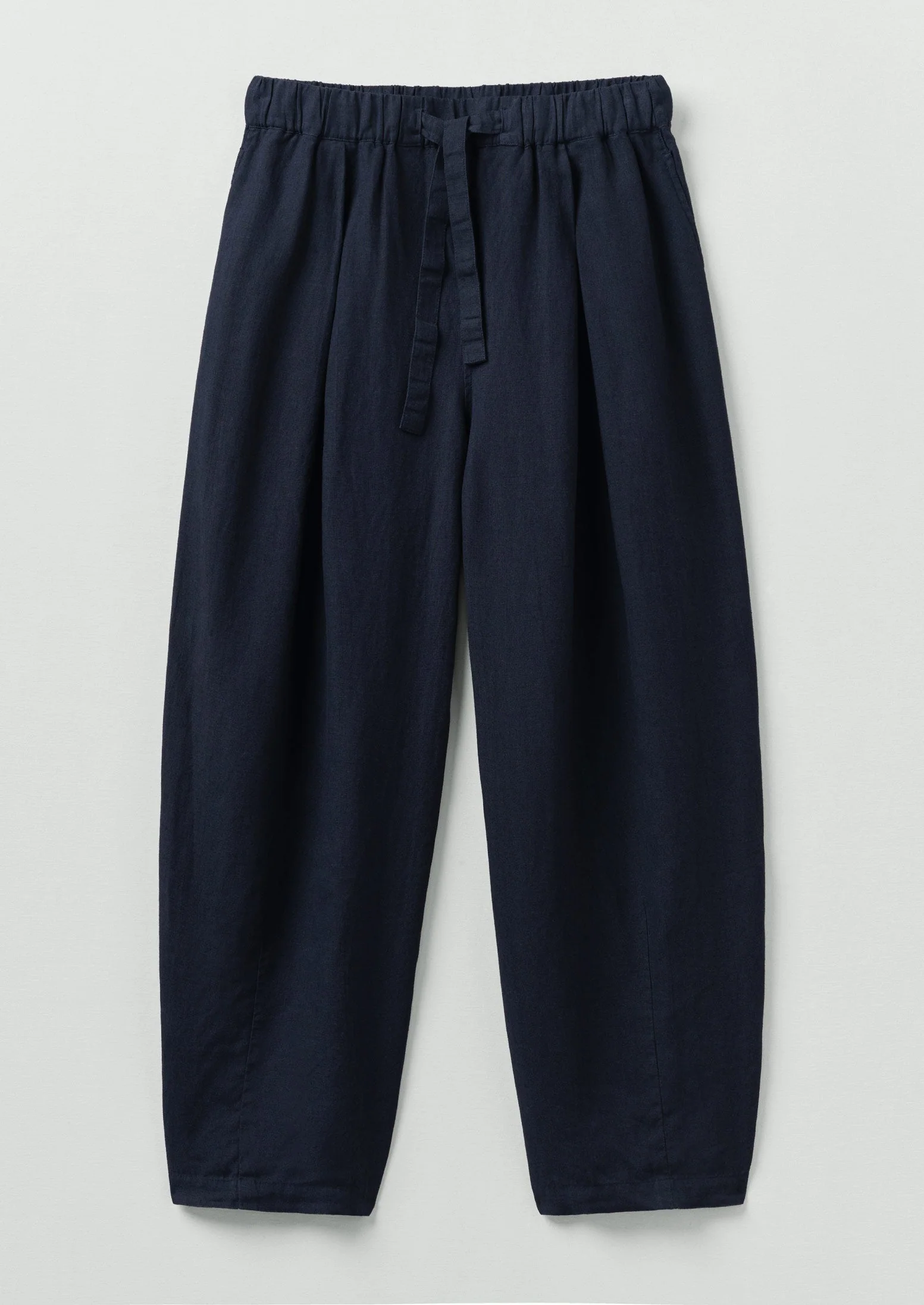 Minako Garment Dyed Linen Trousers | Midnight