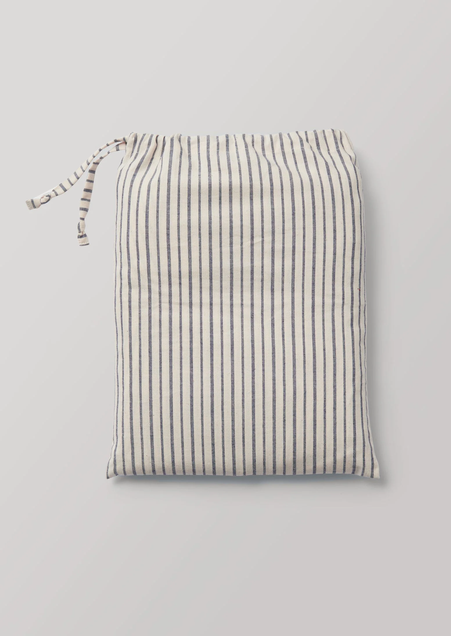 Organic Cotton Pyjama Stripe Shower Curtain | Navy/Ecru - Image 7