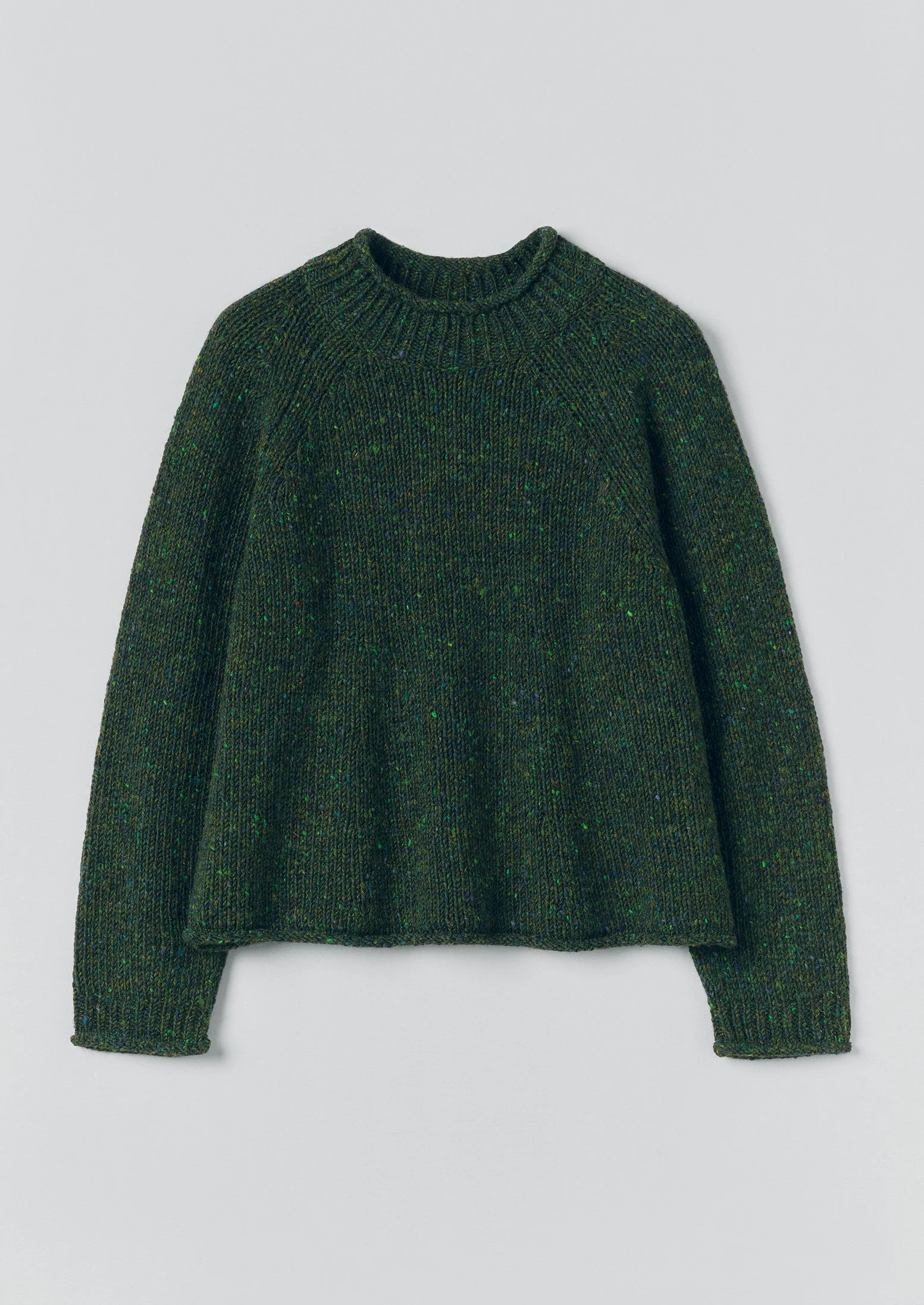 Orla Donegal Wool Sweater | Emerald