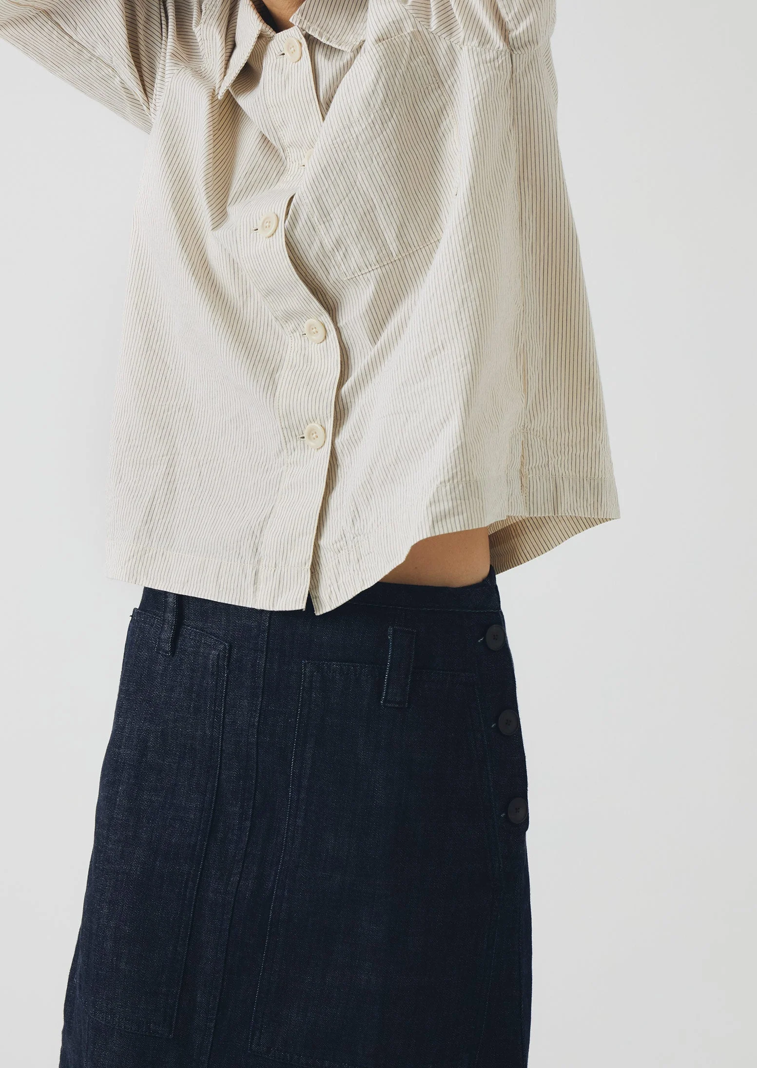 Patch Pocket Indigo Denim Skirt | Indigo - Image 5