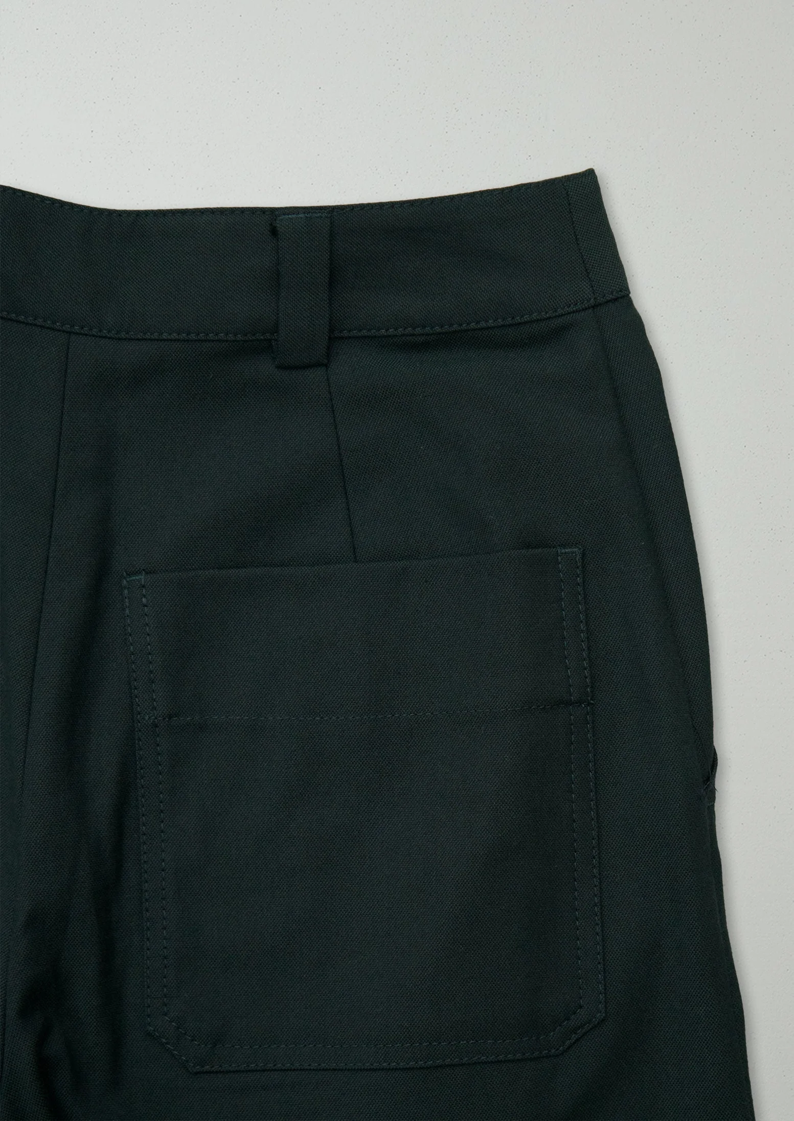 Reworn Cotton Wool Canvas Trousers Size 6 (1297) | Oil - Image 2