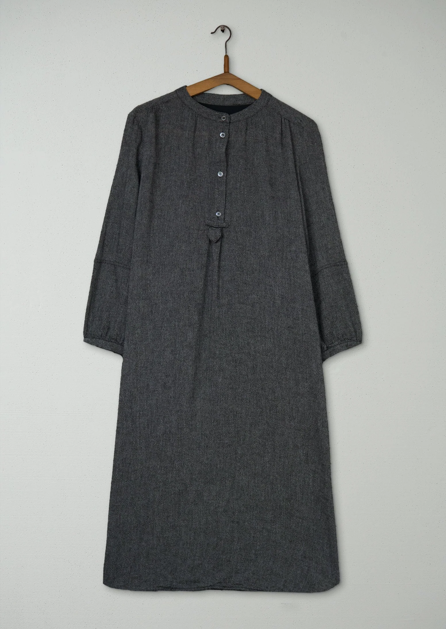 Reworn Emma Shirt Dress Size 12 (1869) | Charcoal