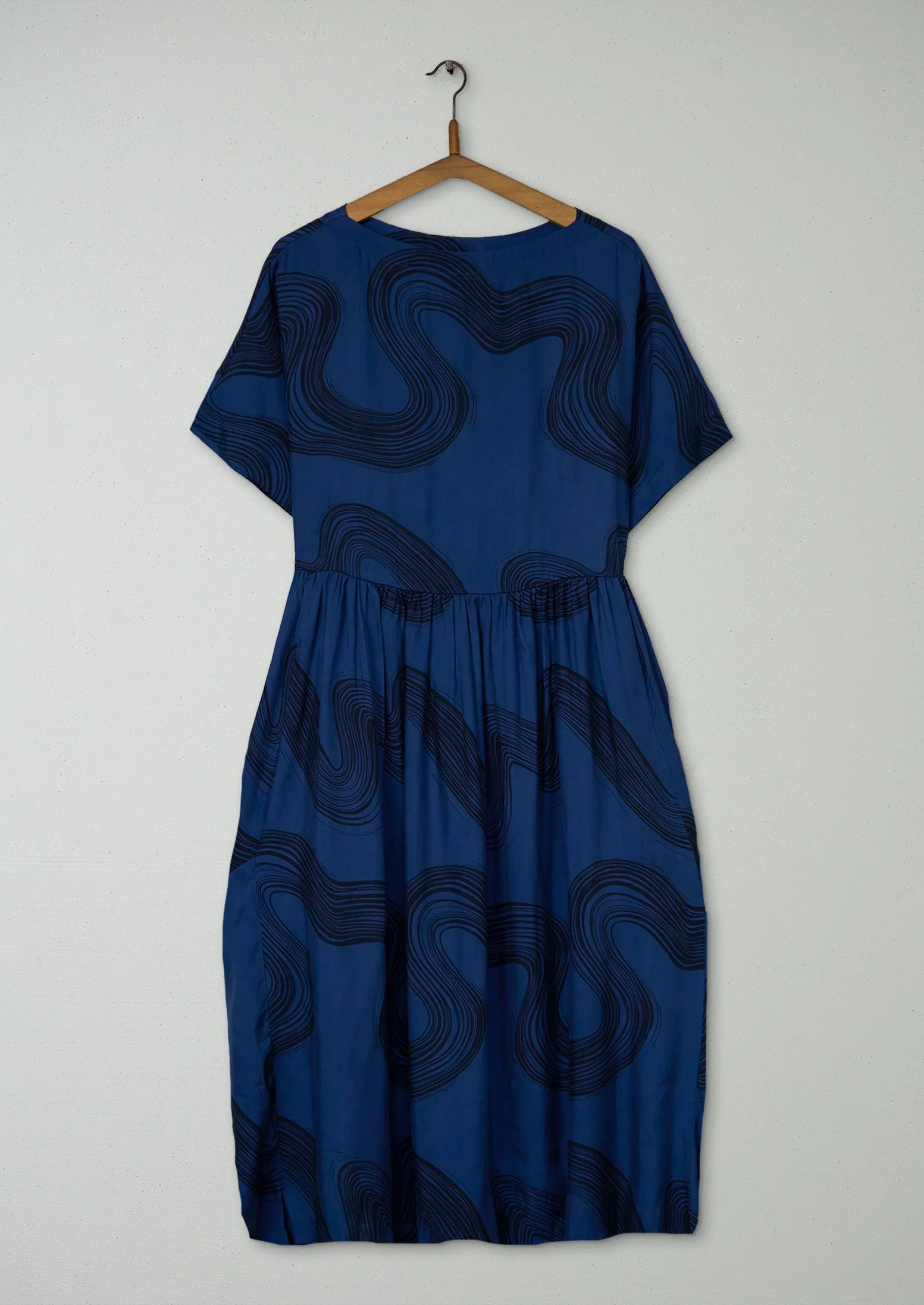 Reworn Print Drape Dress Size 14 (1939) | Multi