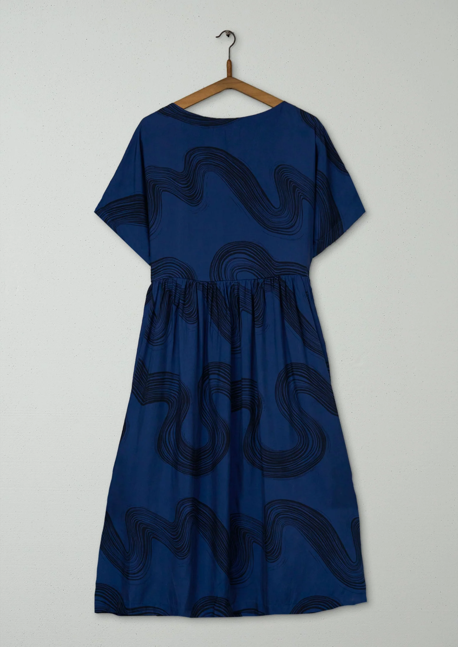 Reworn Print Drape Dress Size 14 (1939) | Multi - Image 2