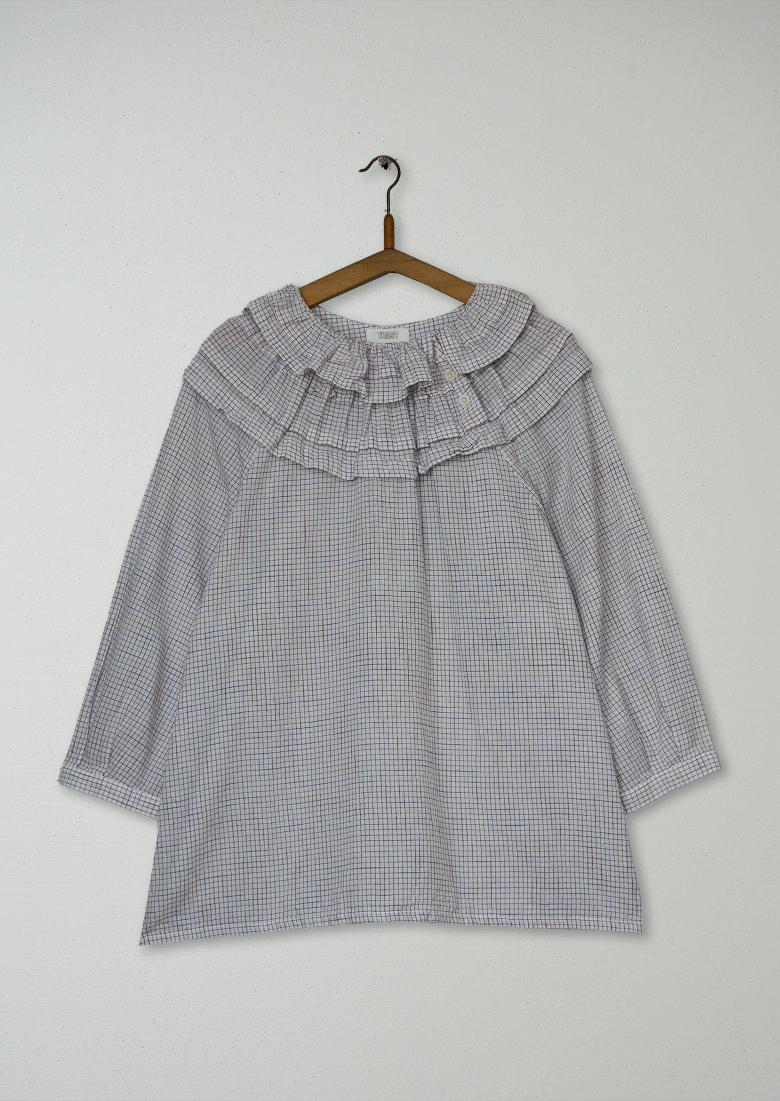 Reworn Ruffled Collar Shirt Size XL (1003) | Multi
