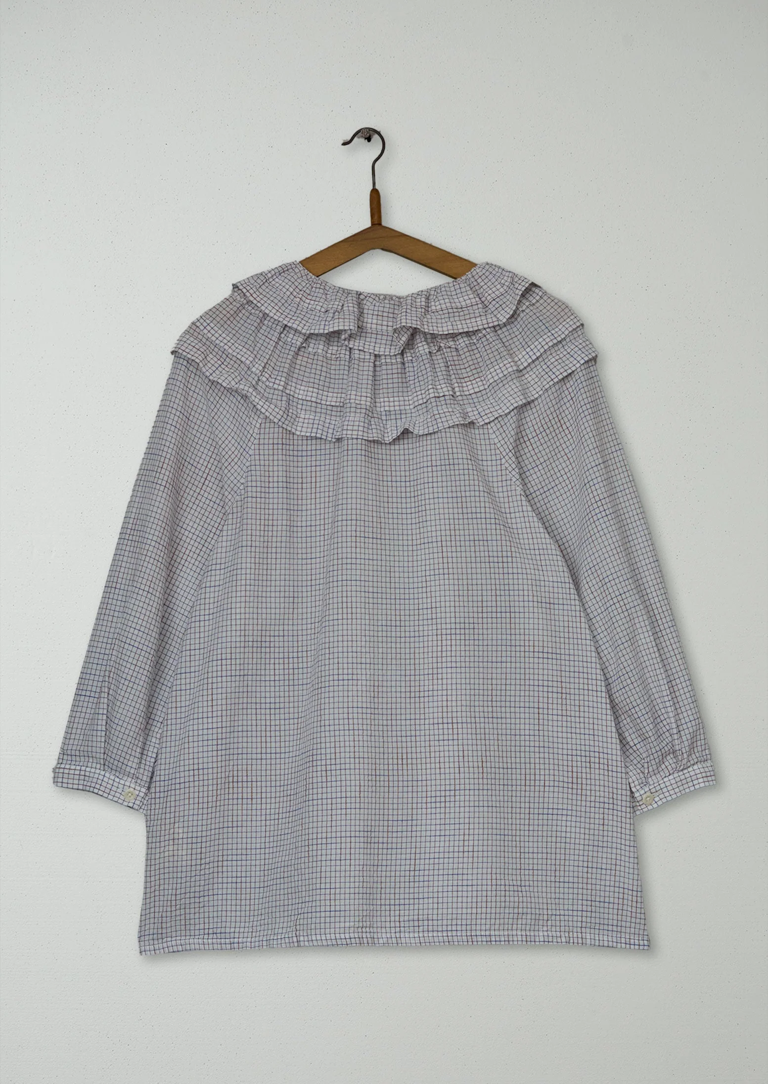 Reworn Ruffled Collar Shirt Size XL (1003) | Multi - Image 2