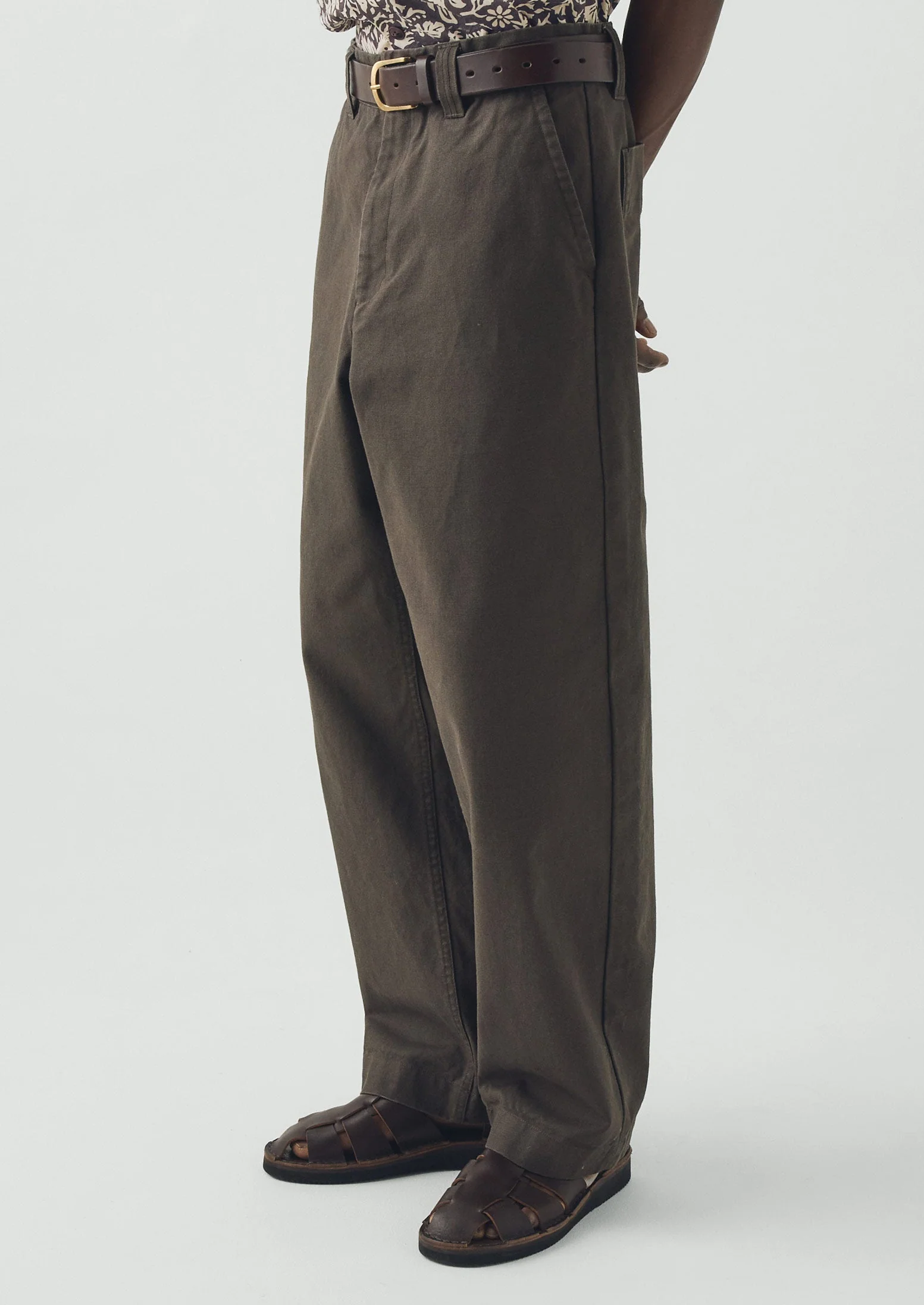 Rory Cotton Canvas Trousers | Flint Grey - Image 3