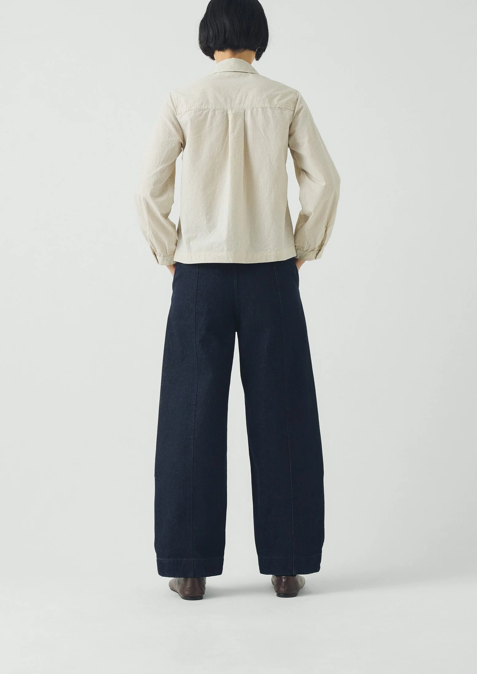 Sculpted Indigo Denim Trousers | Indigo - Image 4