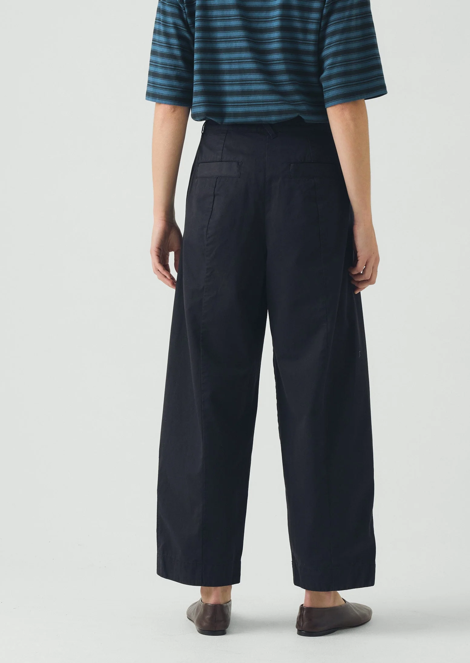 Sculpted Cotton Twill Trousers | Slate - Image 6