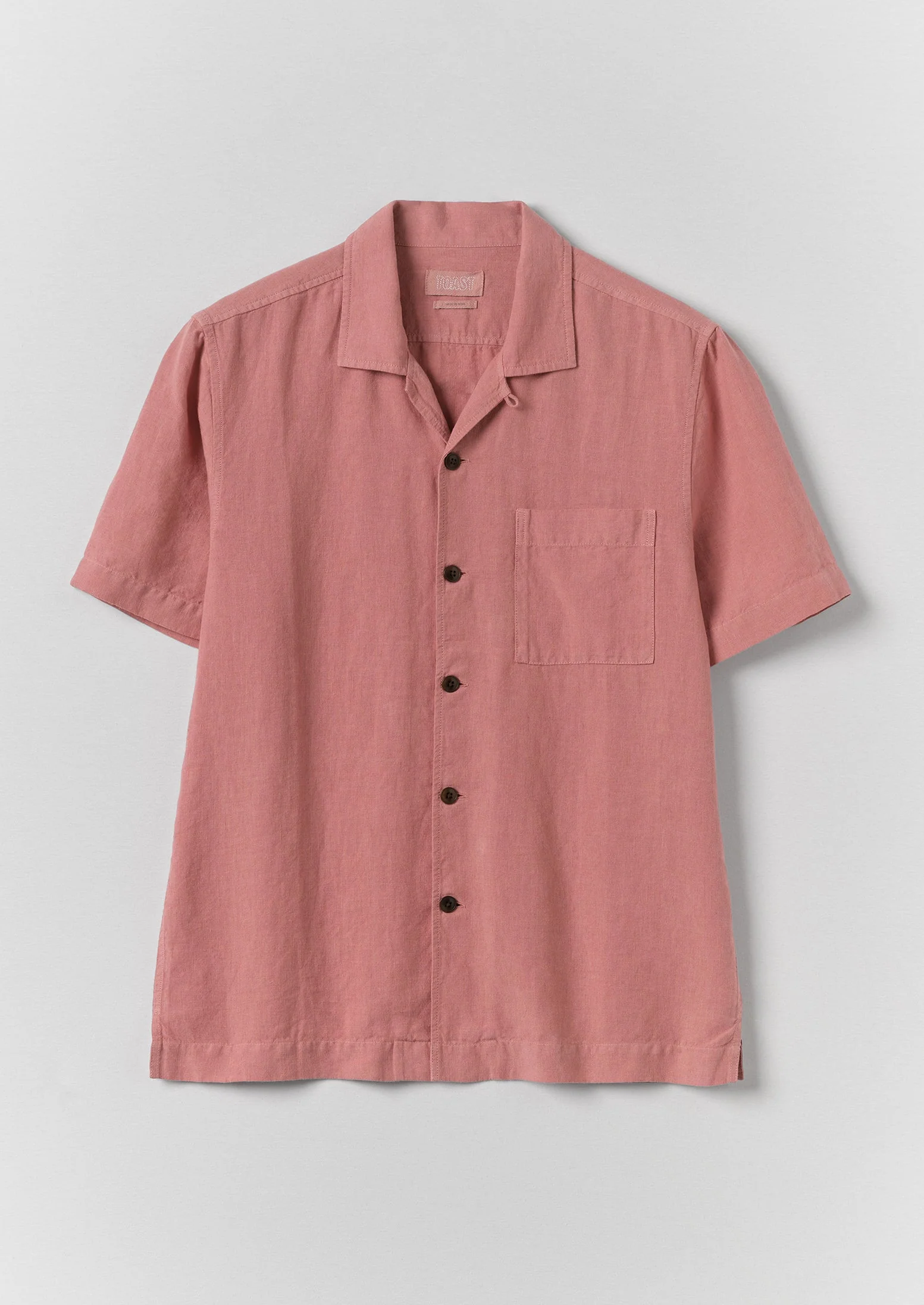 Short Sleeve Linen Shirt | Dusty Rose